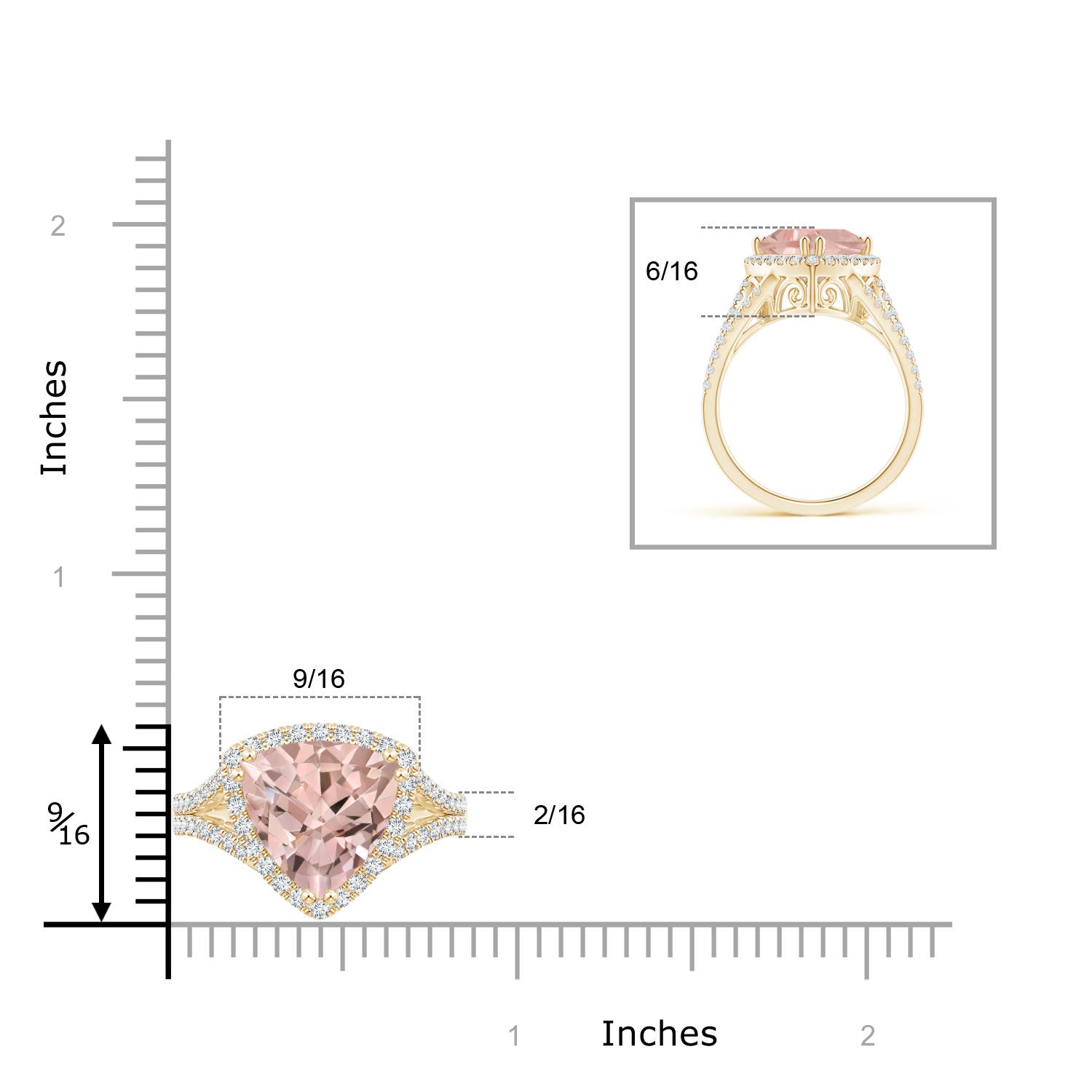 AA - Morganite / 3.47 CT / 14 KT Yellow Gold