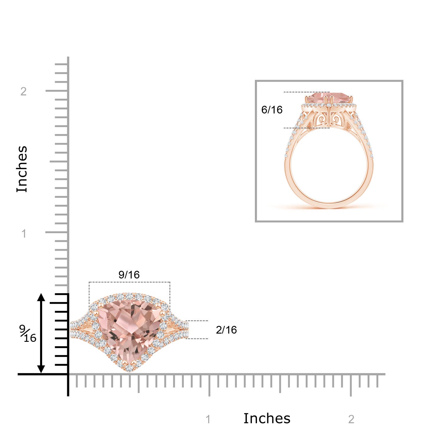 AAA - Morganite / 3.47 CT / 14 KT Rose Gold