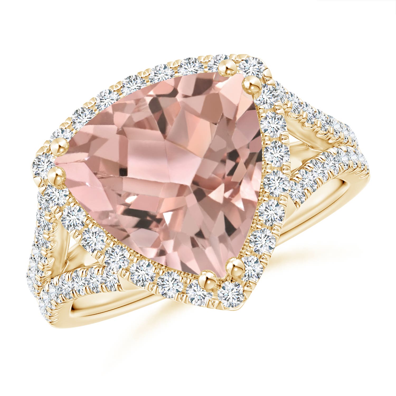 AAA - Morganite / 3.47 CT / 14 KT Yellow Gold