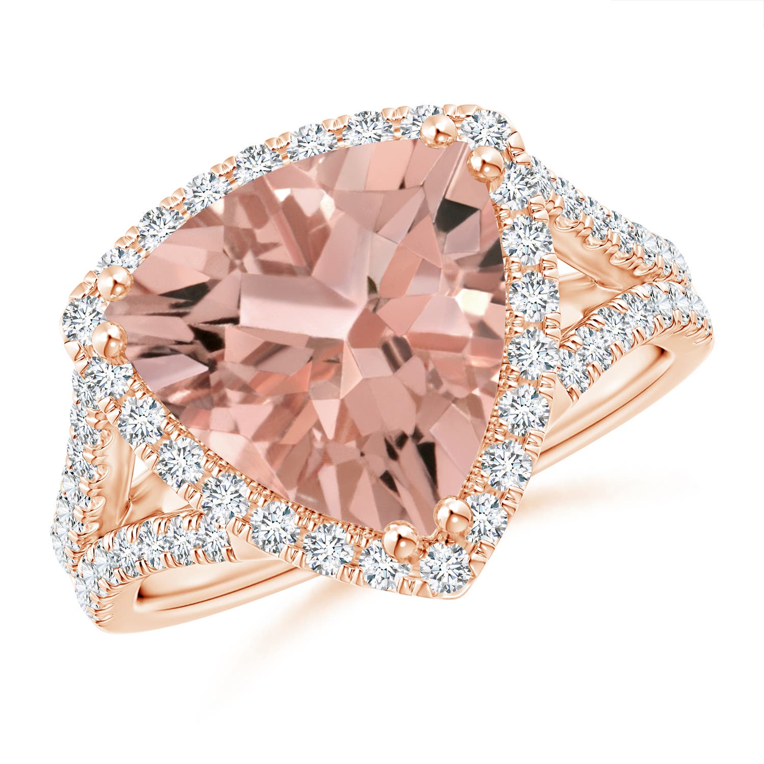 AAAA - Morganite / 3.47 CT / 14 KT Rose Gold