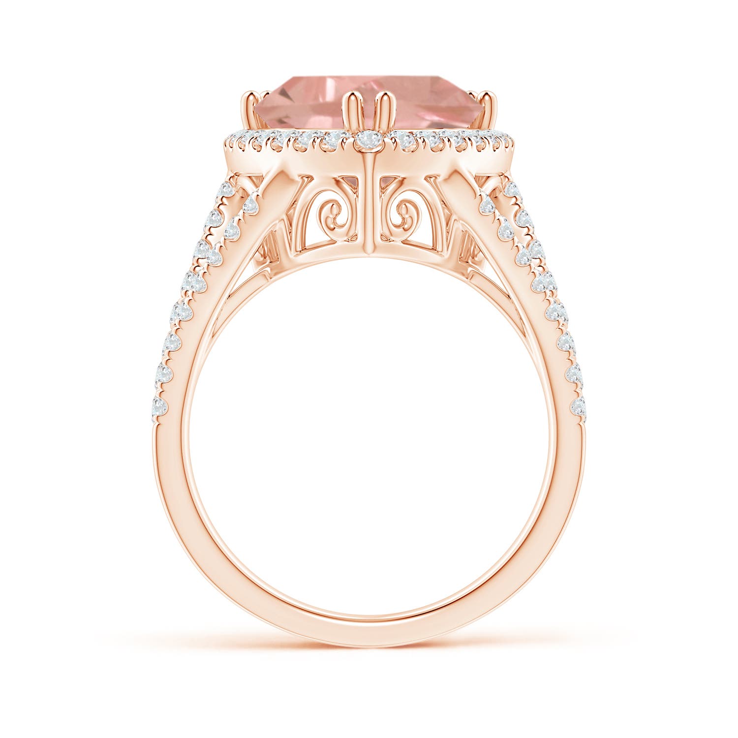 AAAA - Morganite / 3.47 CT / 14 KT Rose Gold