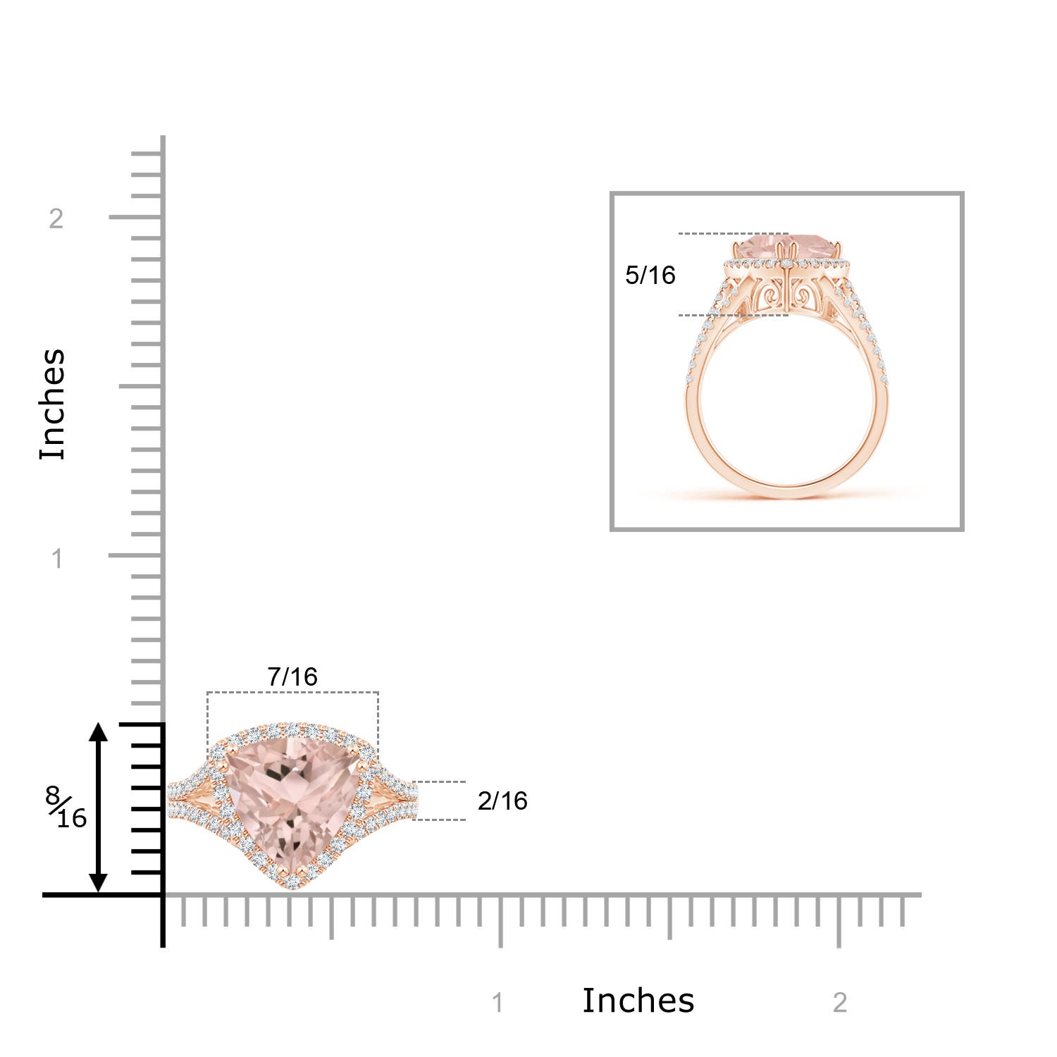 A - Morganite / 2.36 CT / 14 KT Rose Gold