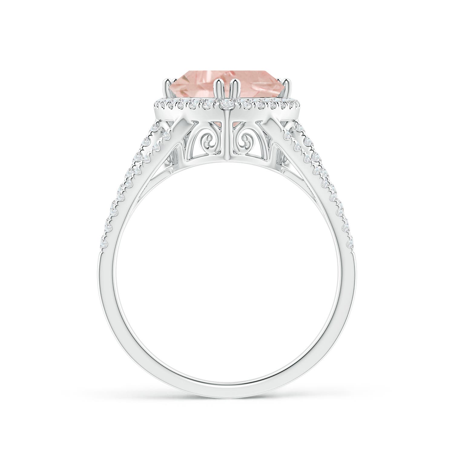 A - Morganite / 2.36 CT / 14 KT White Gold