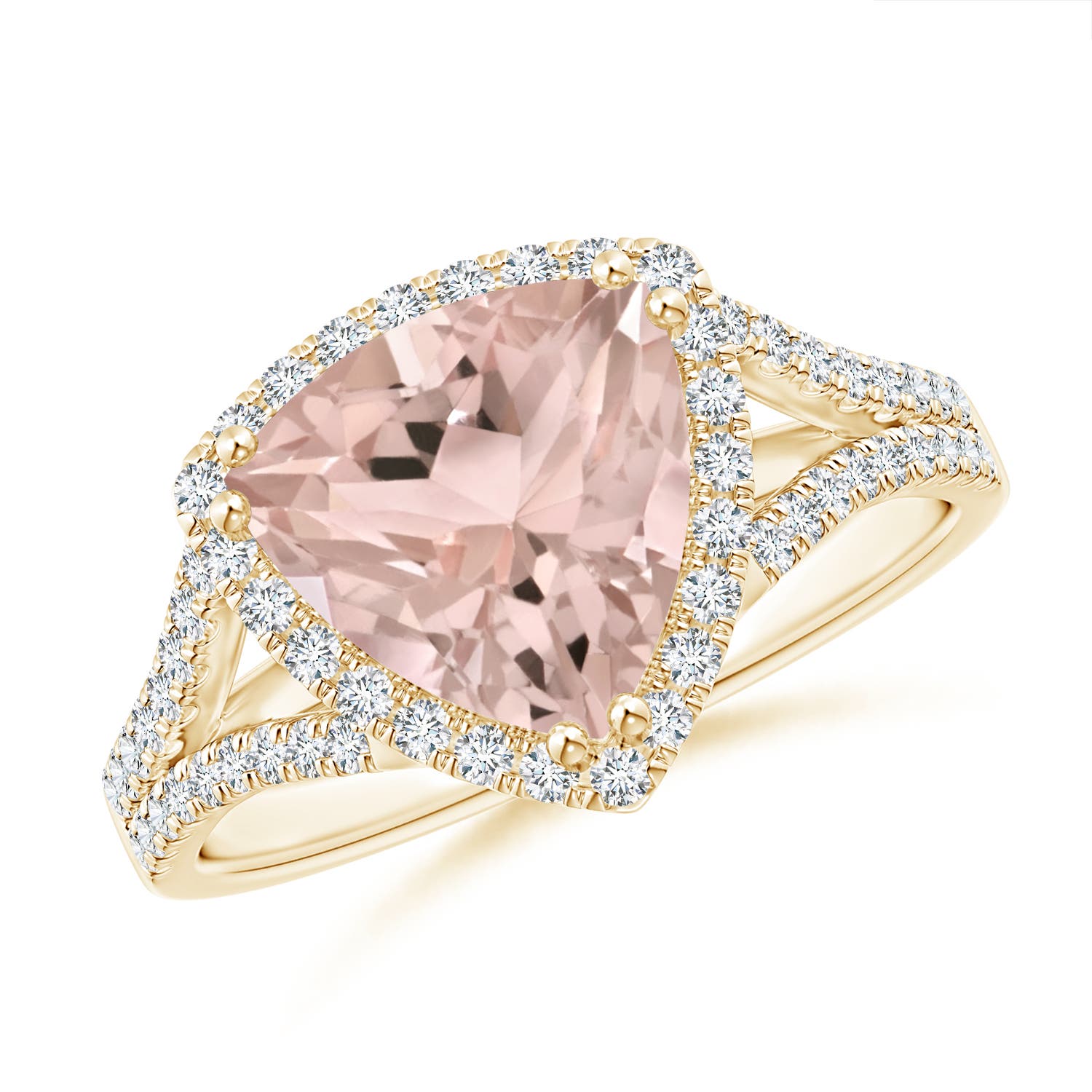 A - Morganite / 2.36 CT / 14 KT Yellow Gold