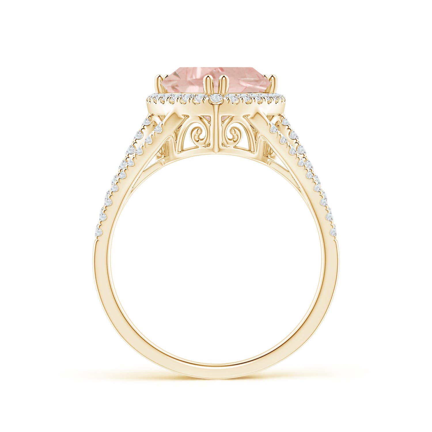 A - Morganite / 2.36 CT / 14 KT Yellow Gold