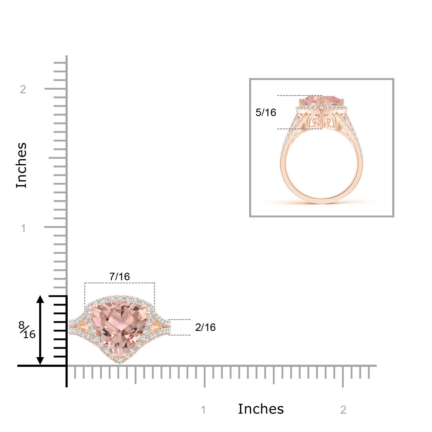 AAA - Morganite / 2.36 CT / 14 KT Rose Gold