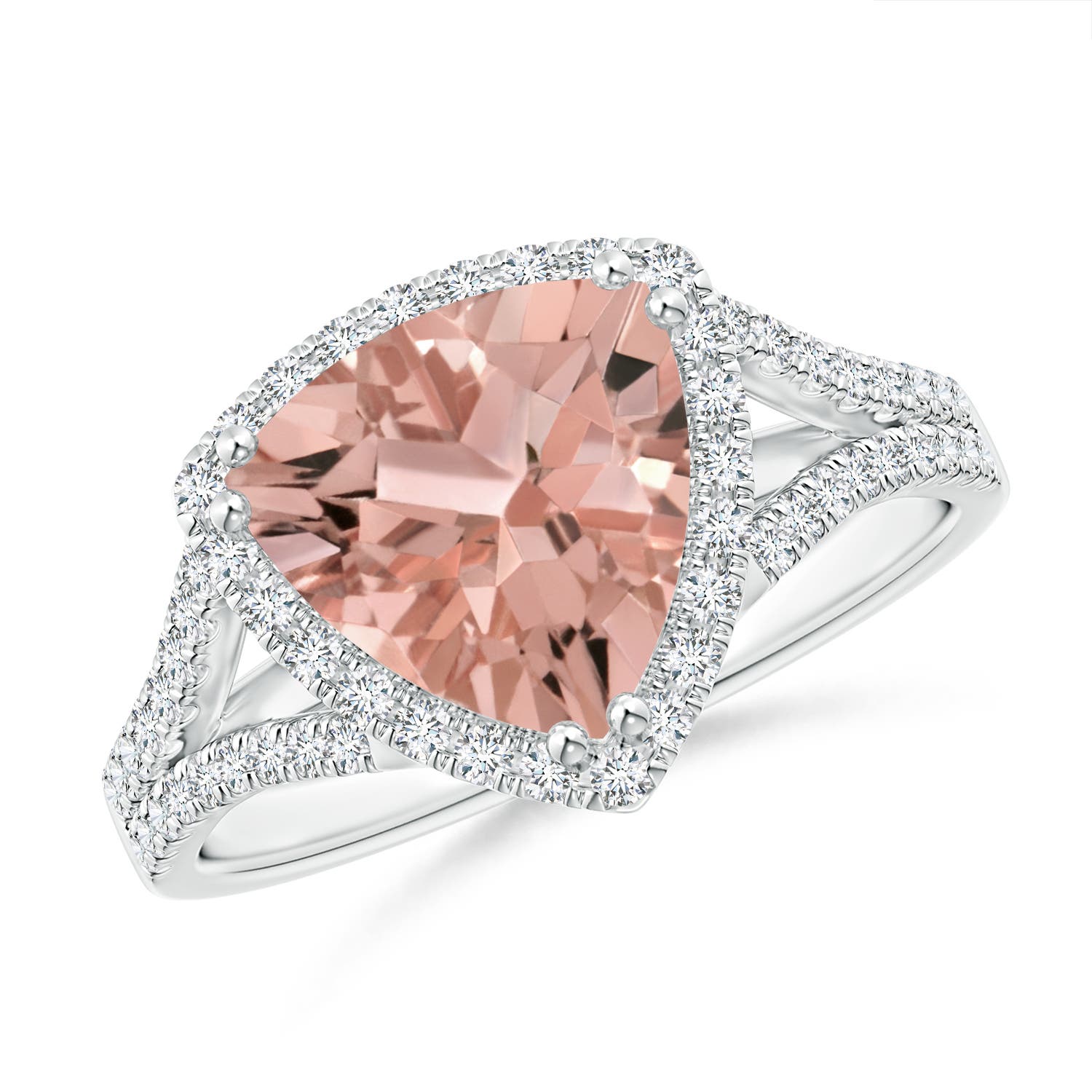 AAAA - Morganite / 2.36 CT / 14 KT White Gold