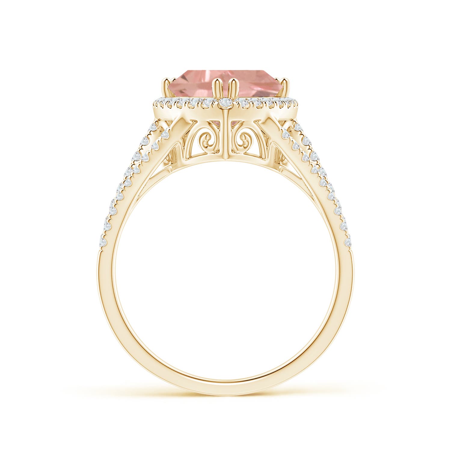 AAAA - Morganite / 2.36 CT / 14 KT Yellow Gold