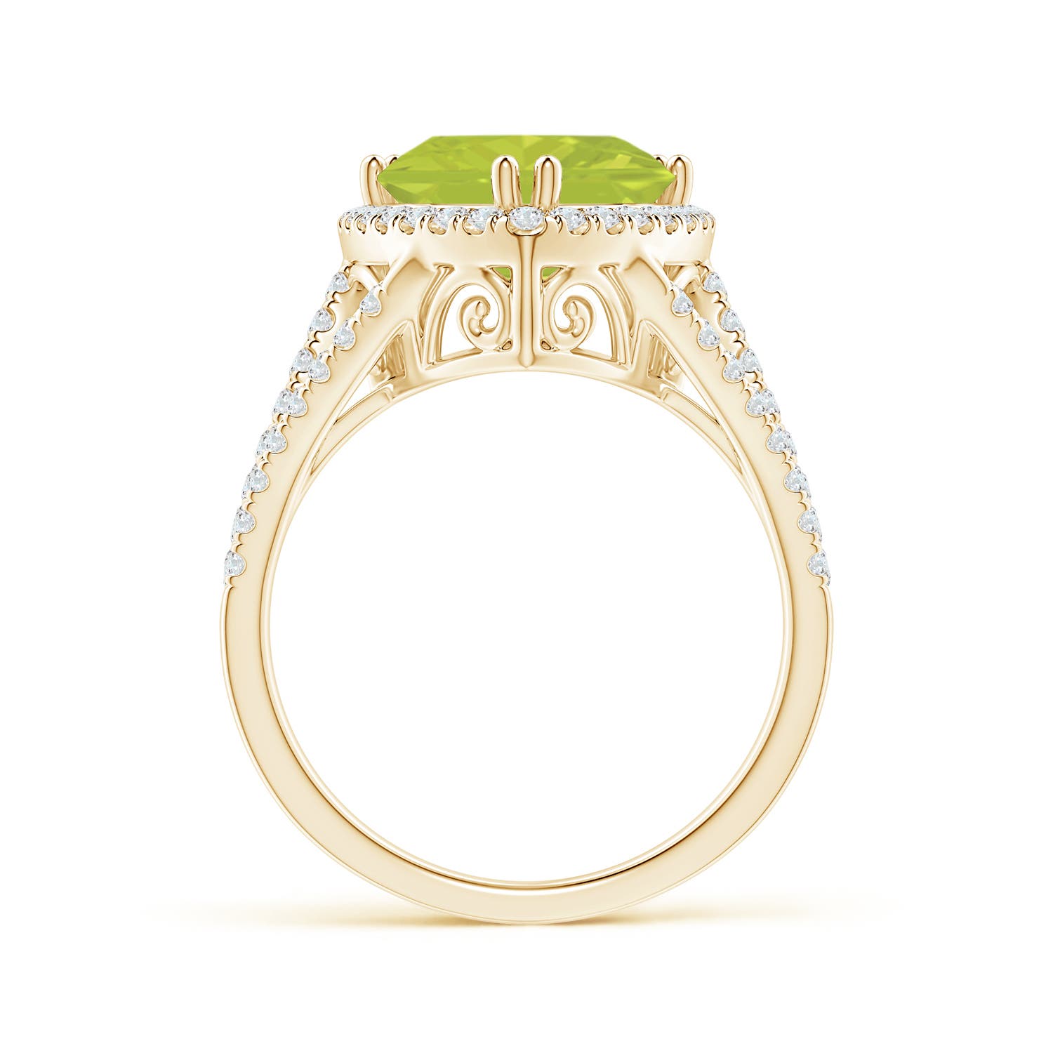 A - Peridot / 3.36 CT / 14 KT Yellow Gold