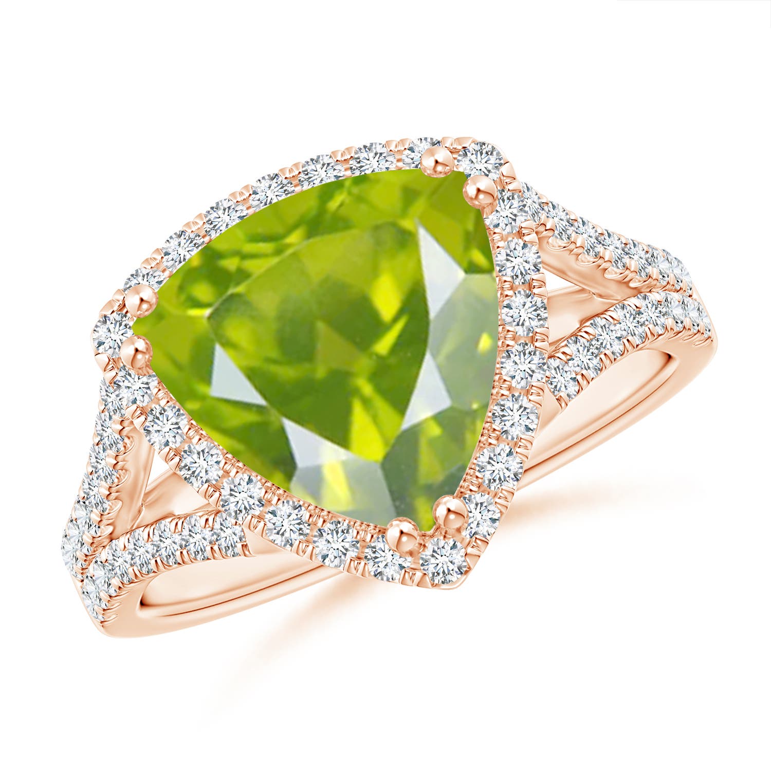 AA - Peridot / 3.36 CT / 14 KT Rose Gold