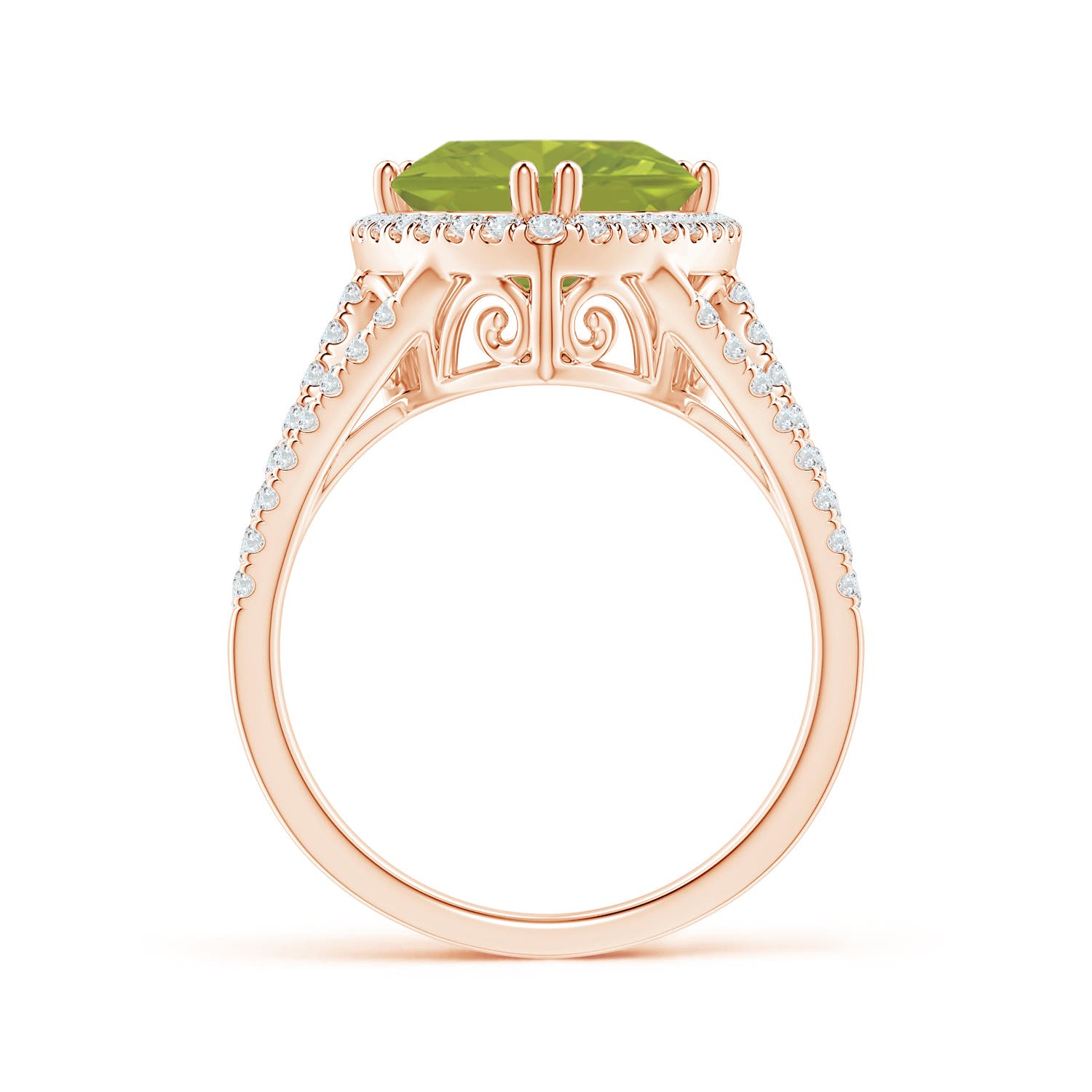 AA - Peridot / 3.36 CT / 14 KT Rose Gold