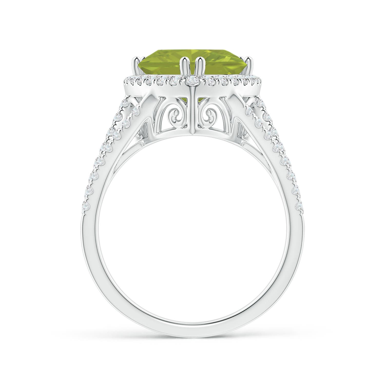 AA - Peridot / 3.36 CT / 14 KT White Gold