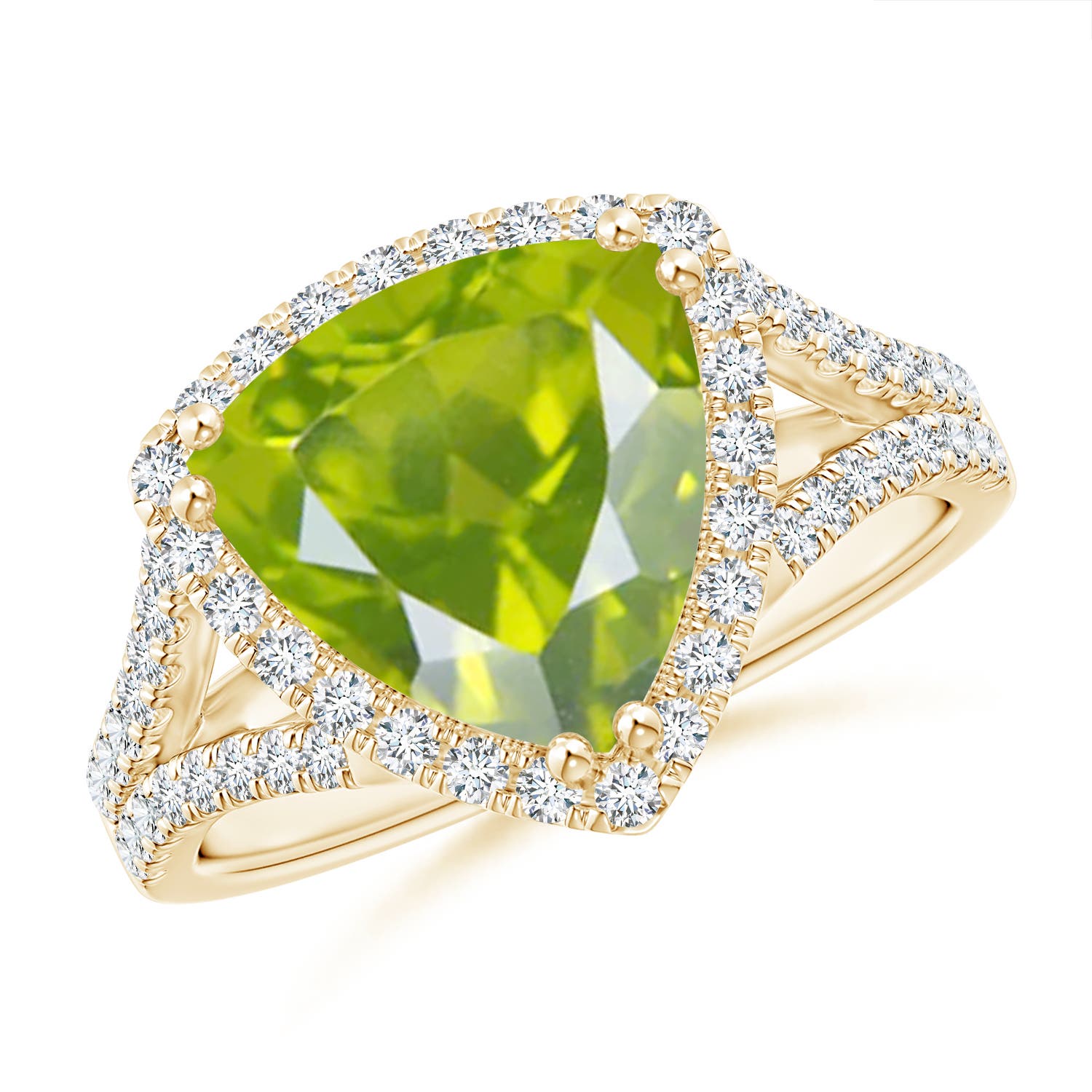 AA - Peridot / 3.36 CT / 14 KT Yellow Gold