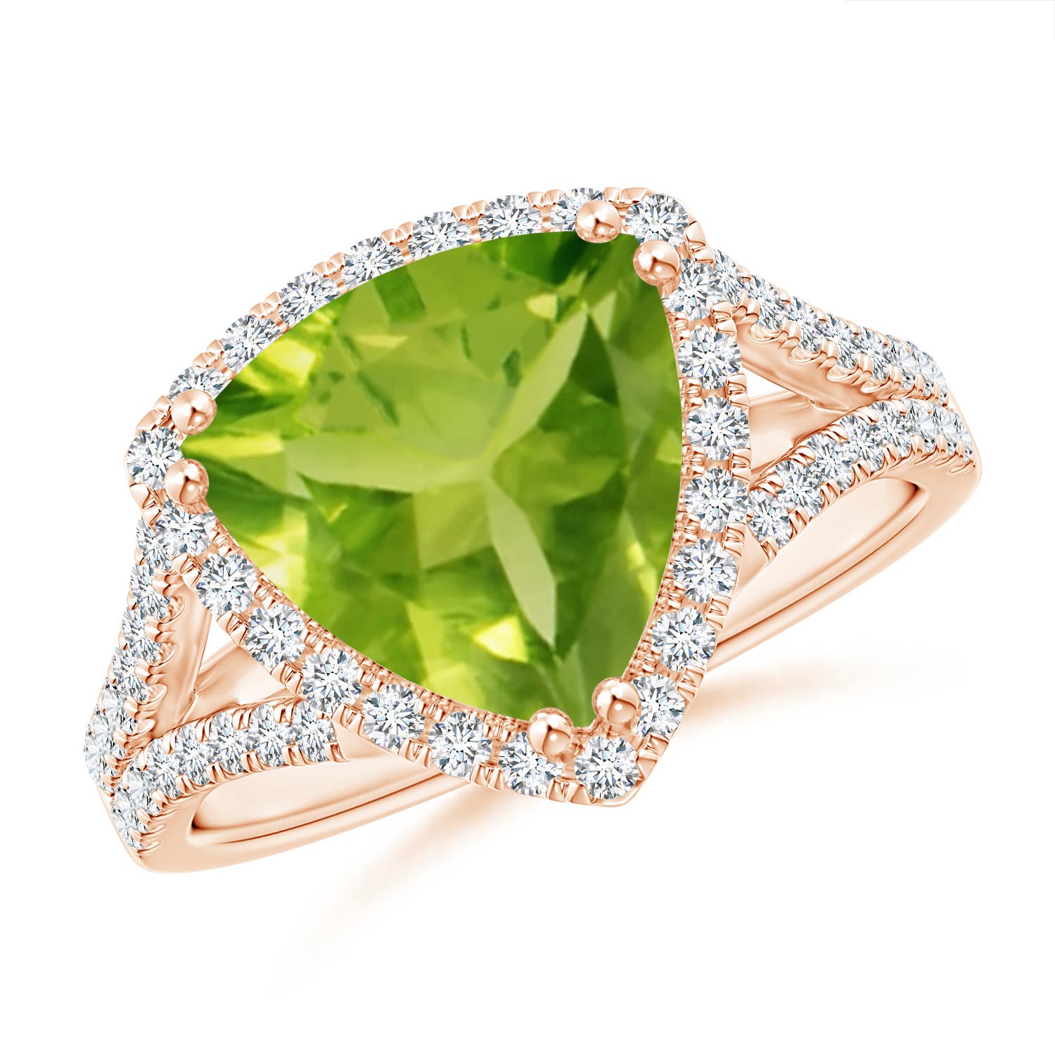 AAA - Peridot / 3.36 CT / 14 KT Rose Gold