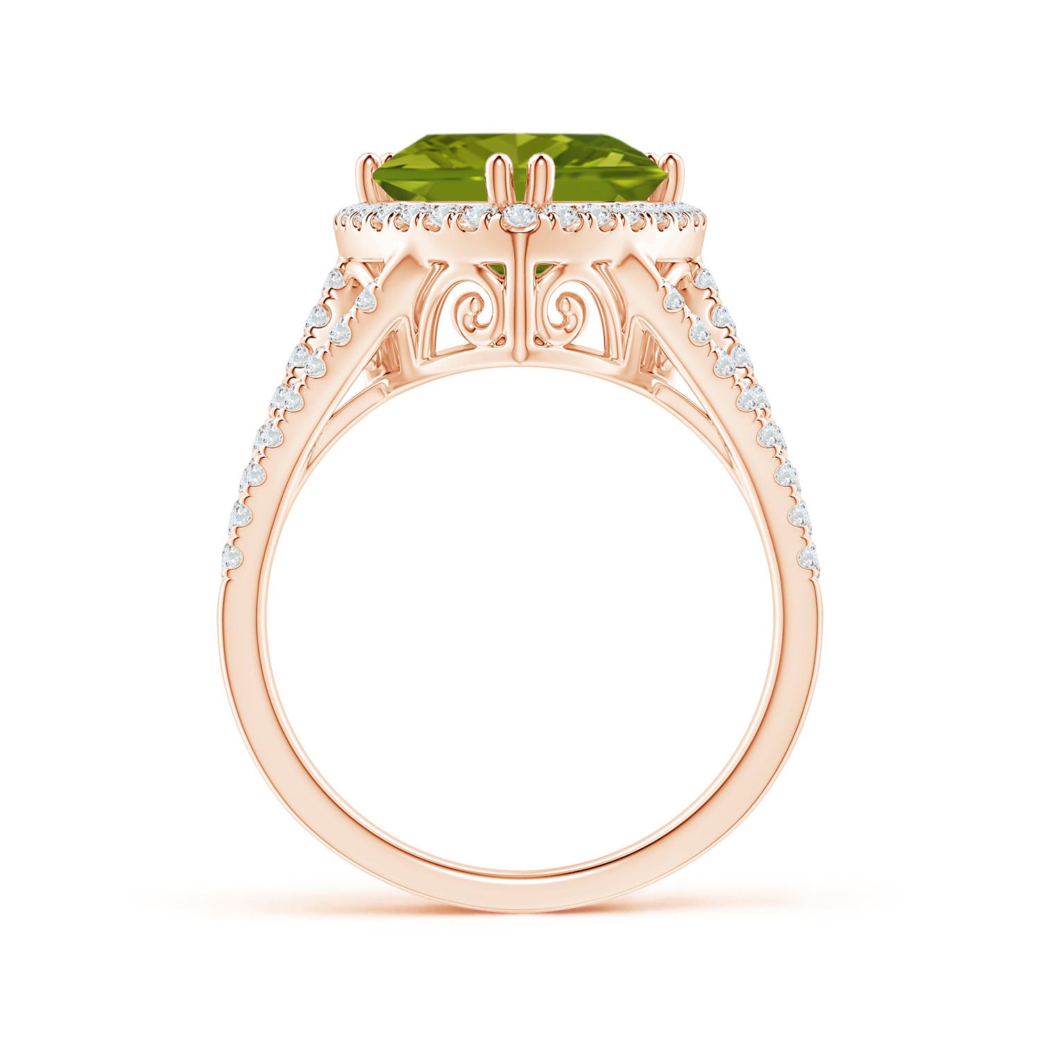 AAA - Peridot / 3.36 CT / 14 KT Rose Gold