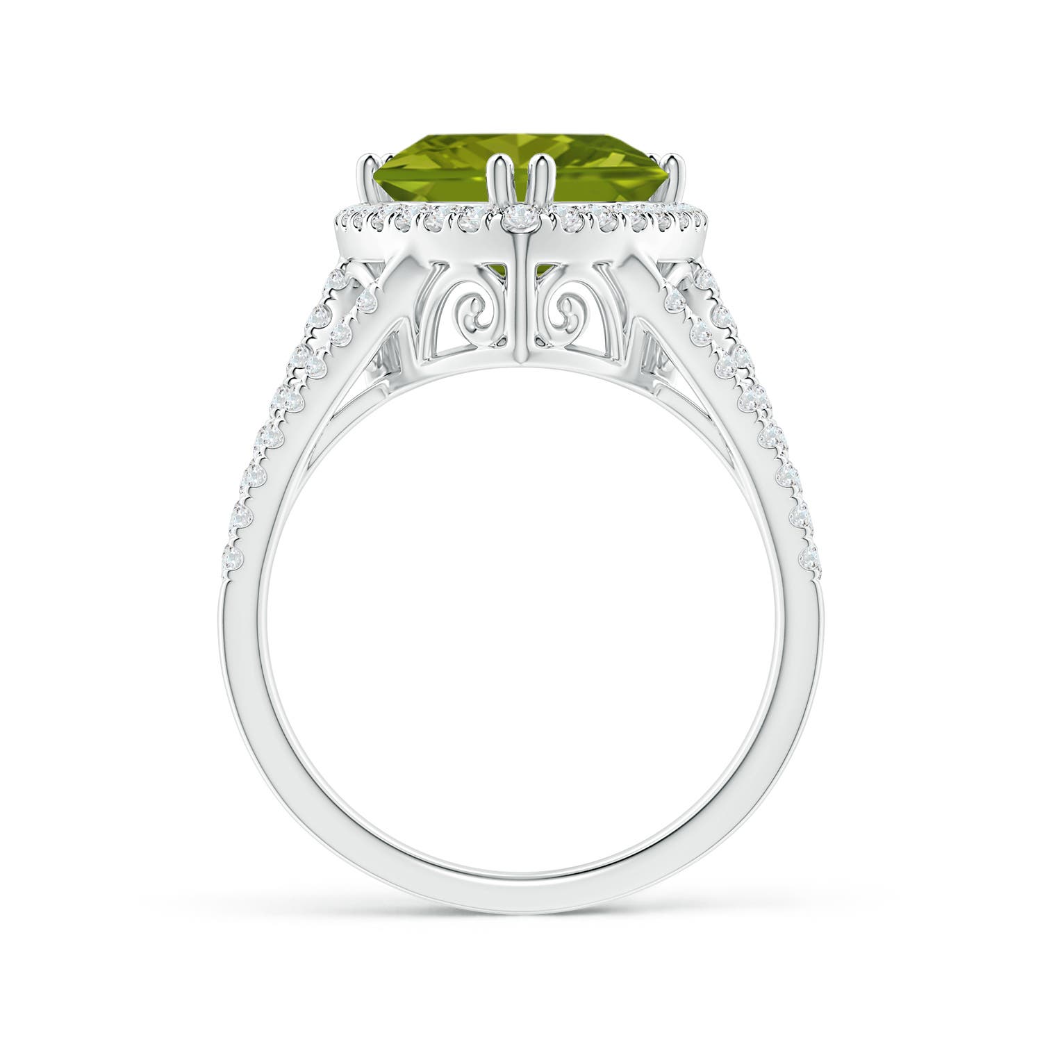 AAA - Peridot / 3.36 CT / 14 KT White Gold