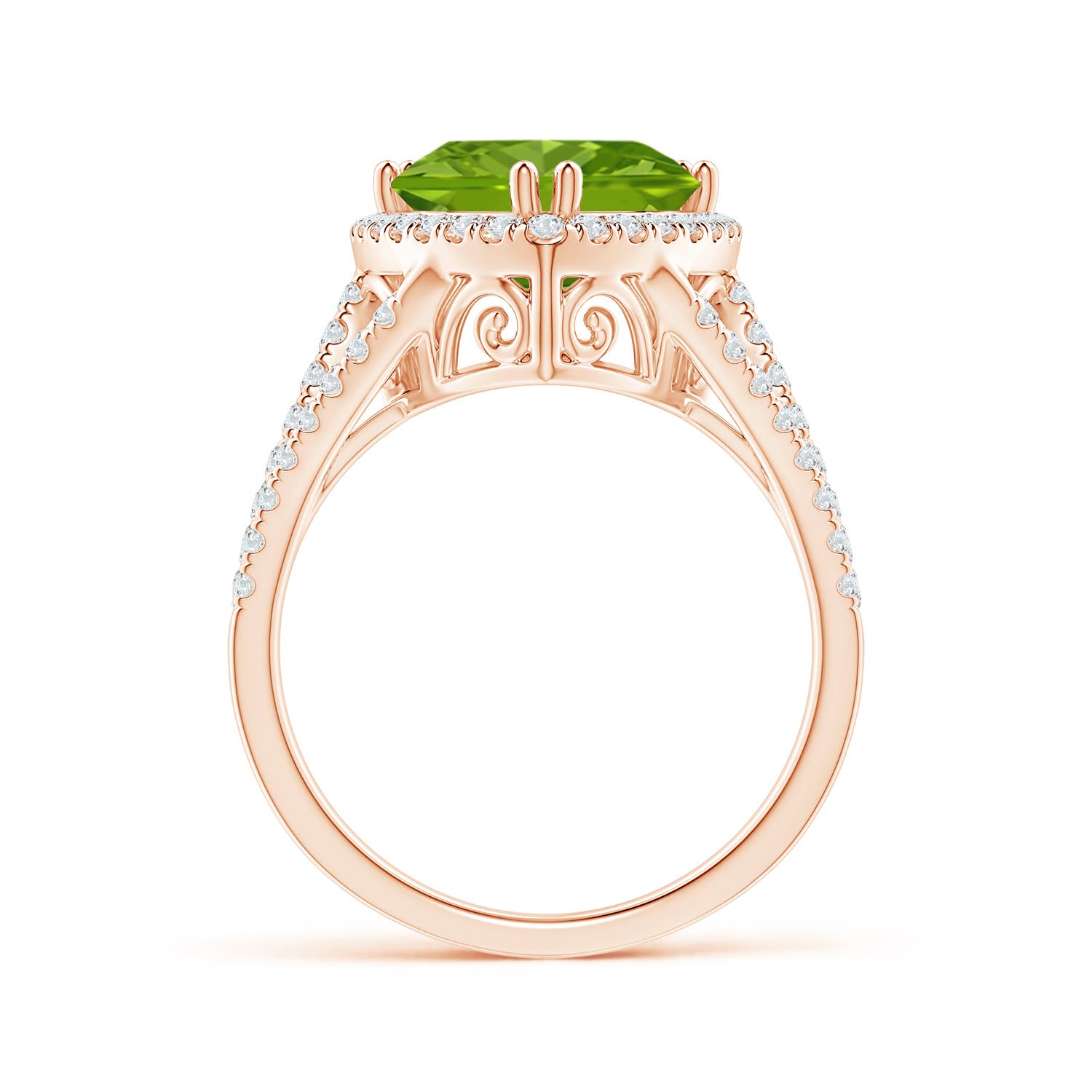 AAAA - Peridot / 3.36 CT / 14 KT Rose Gold