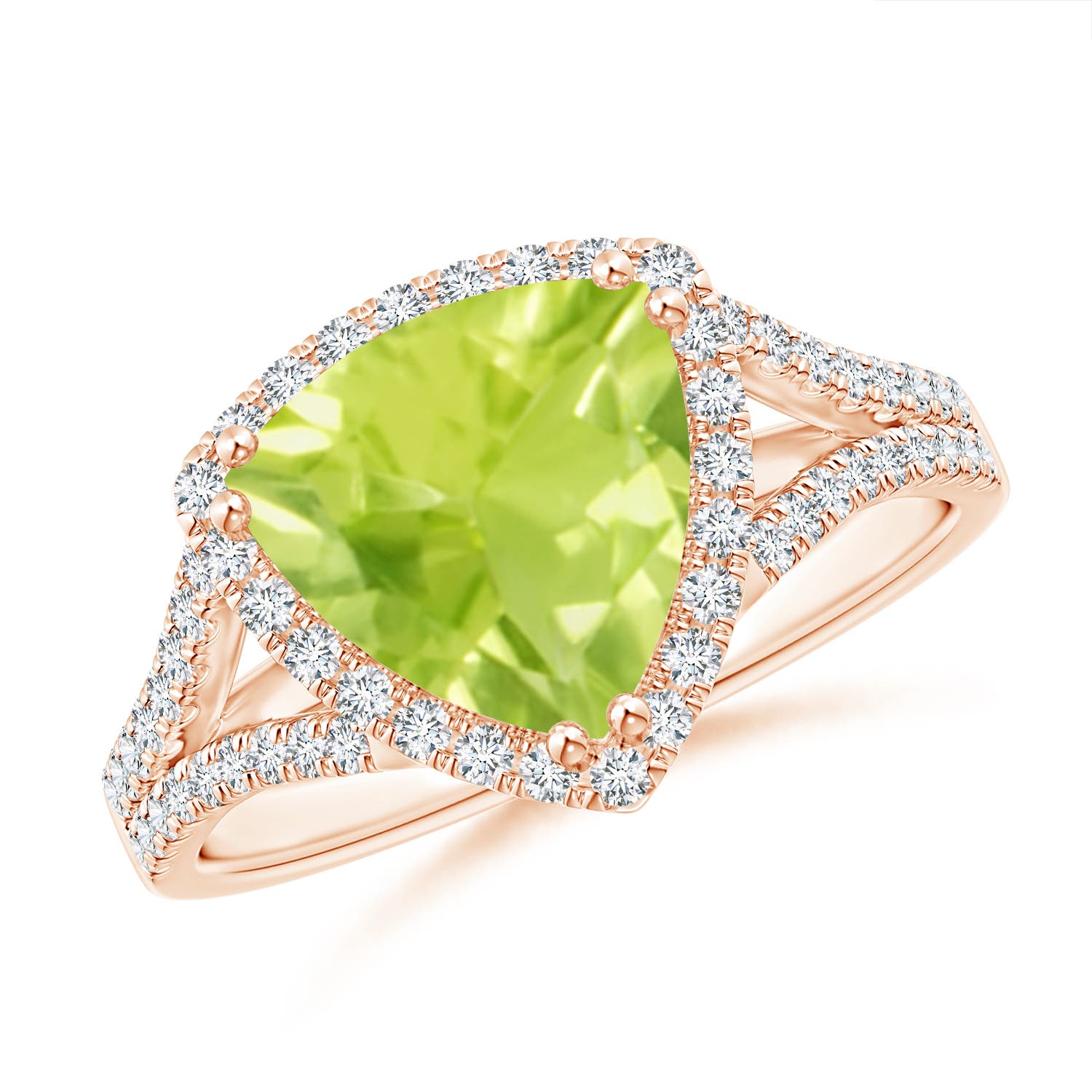 A - Peridot / 3.06 CT / 14 KT Rose Gold