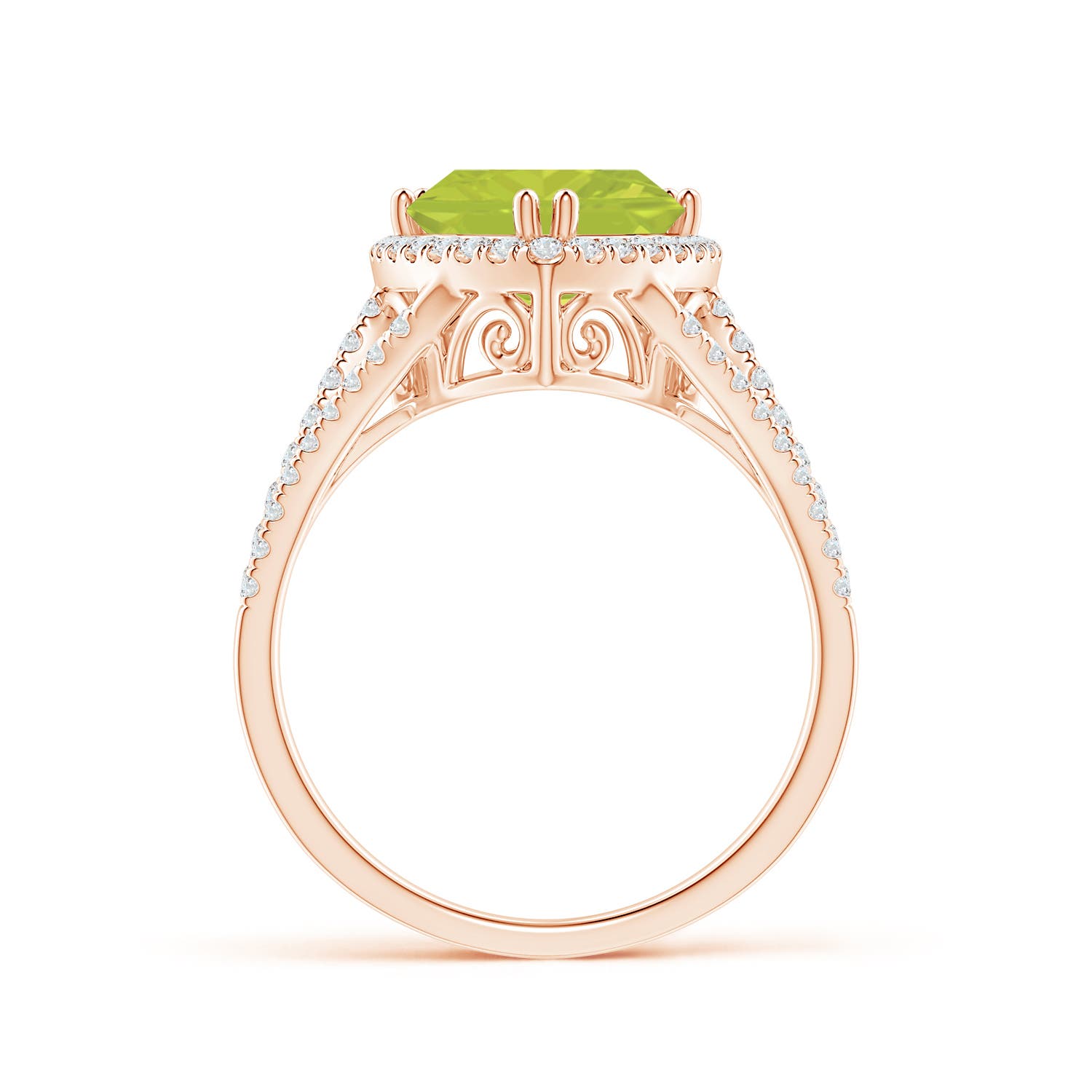 A - Peridot / 3.06 CT / 14 KT Rose Gold