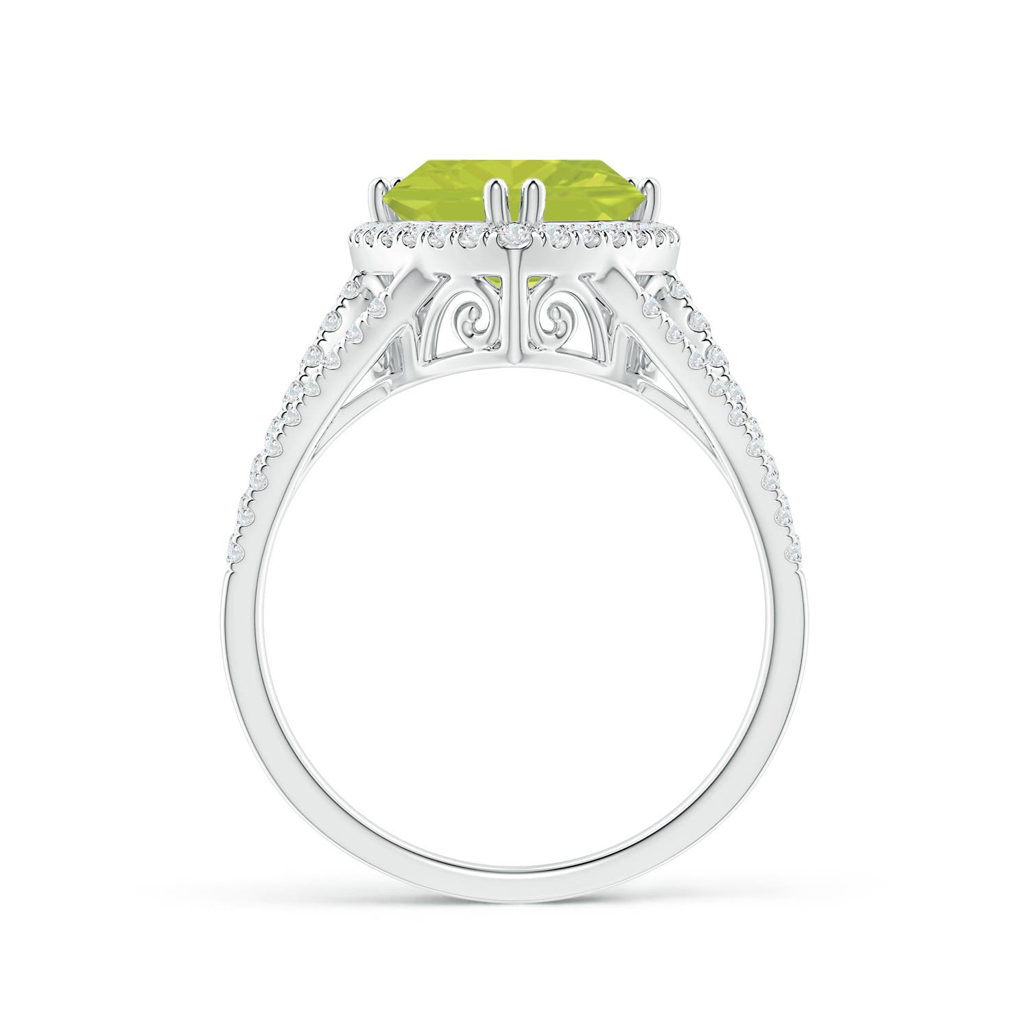 A - Peridot / 3.06 CT / 14 KT White Gold