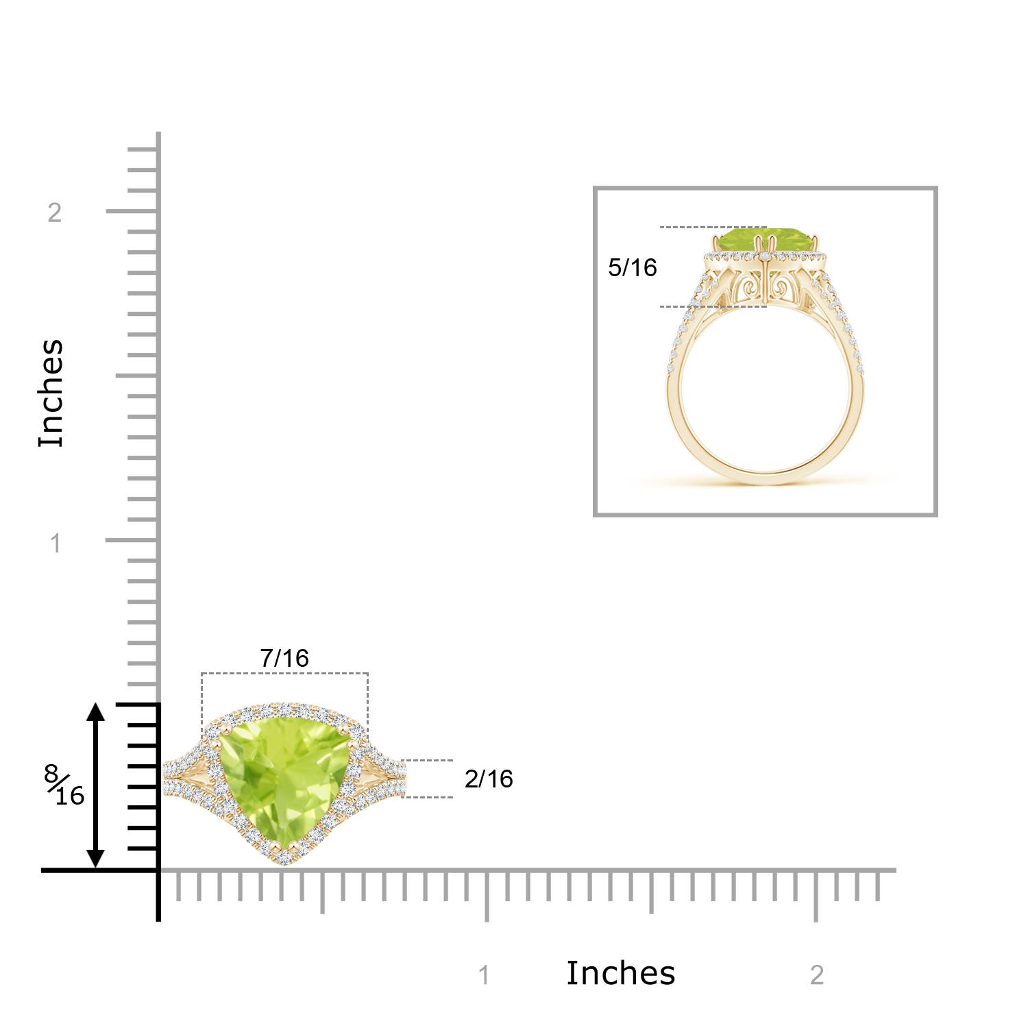 A - Peridot / 3.06 CT / 14 KT Yellow Gold