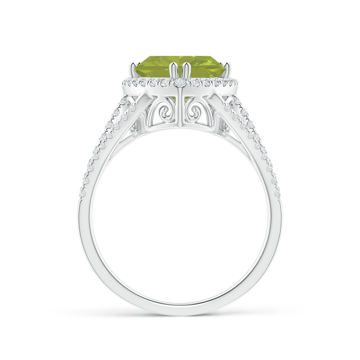 AA - Peridot / 3.06 CT / 14 KT White Gold