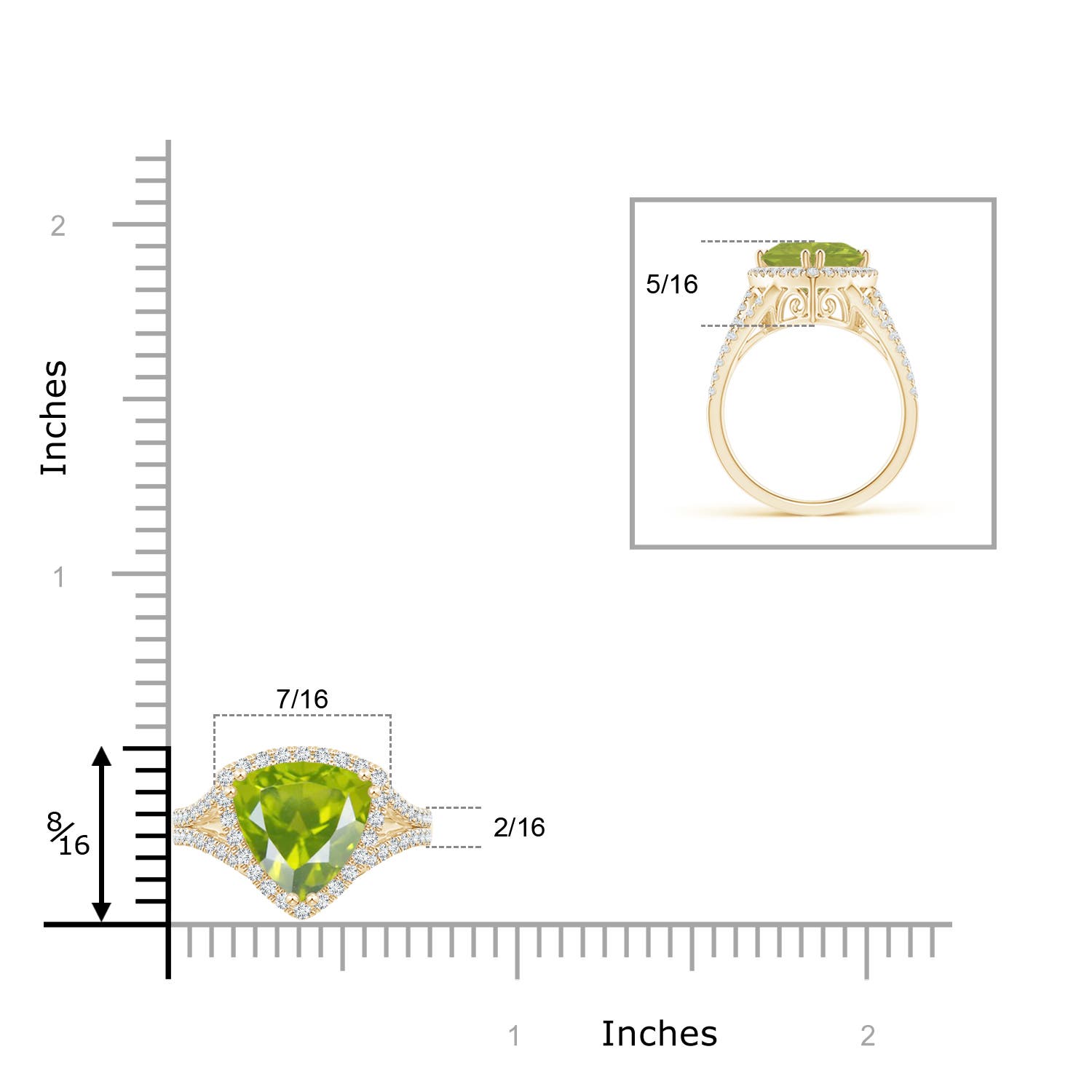 AA - Peridot / 3.06 CT / 14 KT Yellow Gold