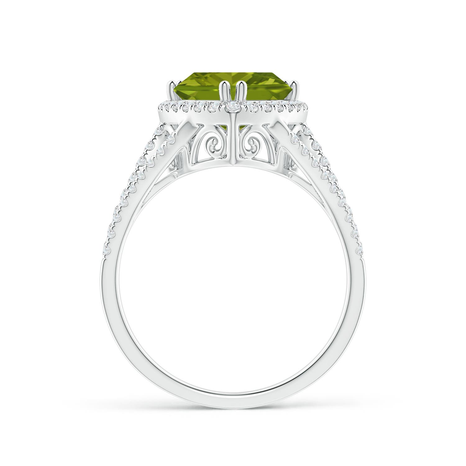 AAA - Peridot / 3.06 CT / 14 KT White Gold