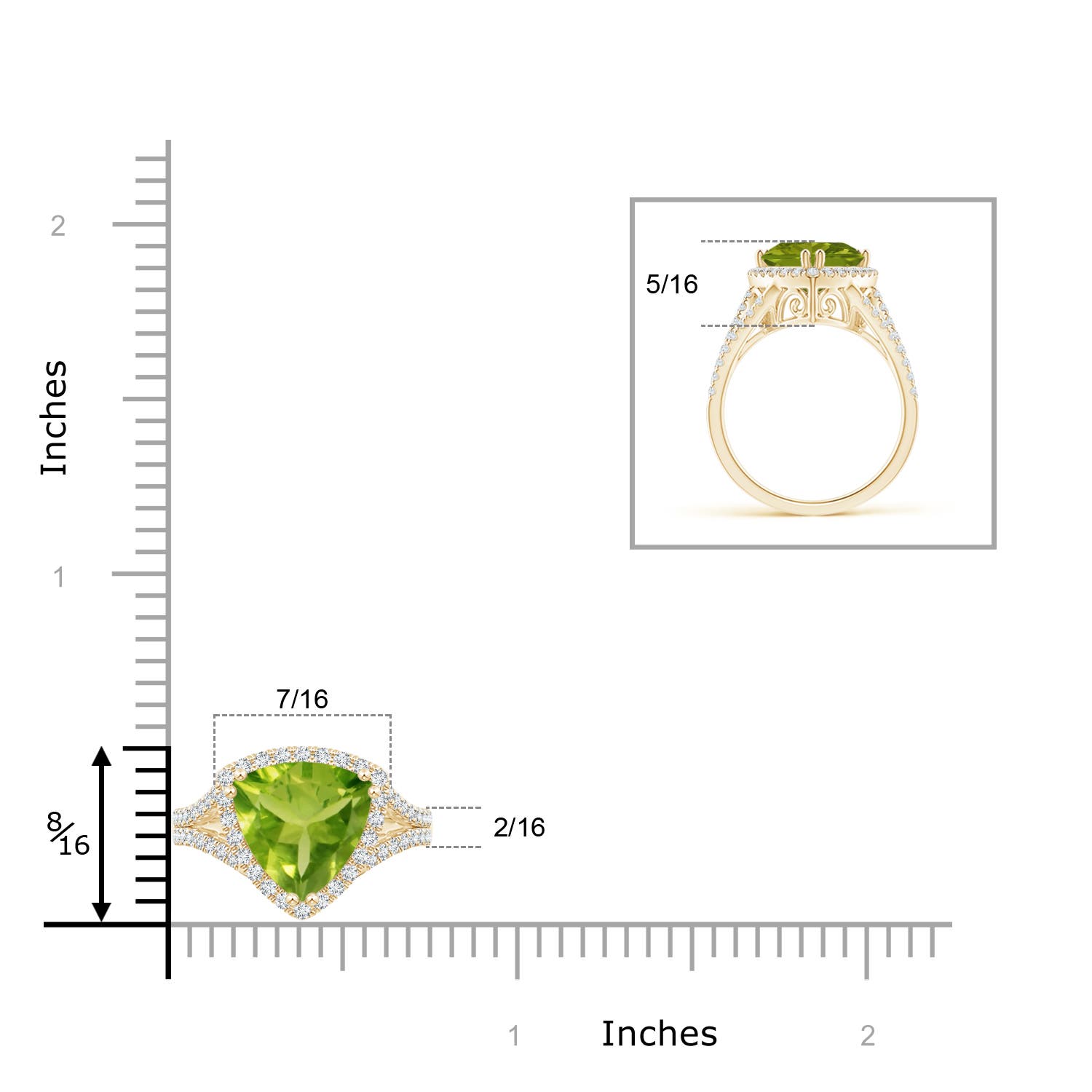 AAA - Peridot / 3.06 CT / 14 KT Yellow Gold