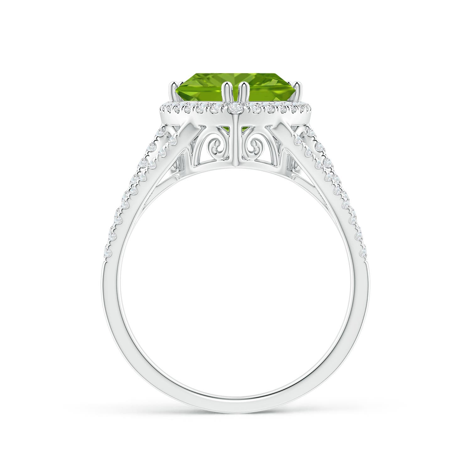 AAAA - Peridot / 3.06 CT / 14 KT White Gold