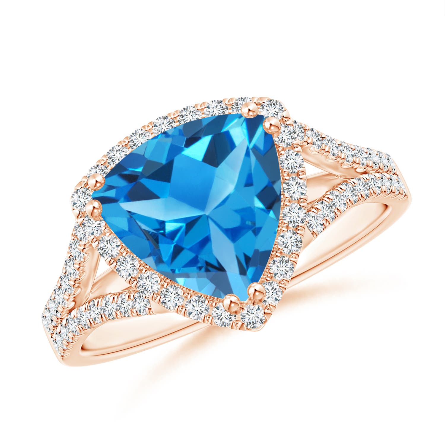 AAAA - Swiss Blue Topaz / 3.16 CT / 14 KT Rose Gold