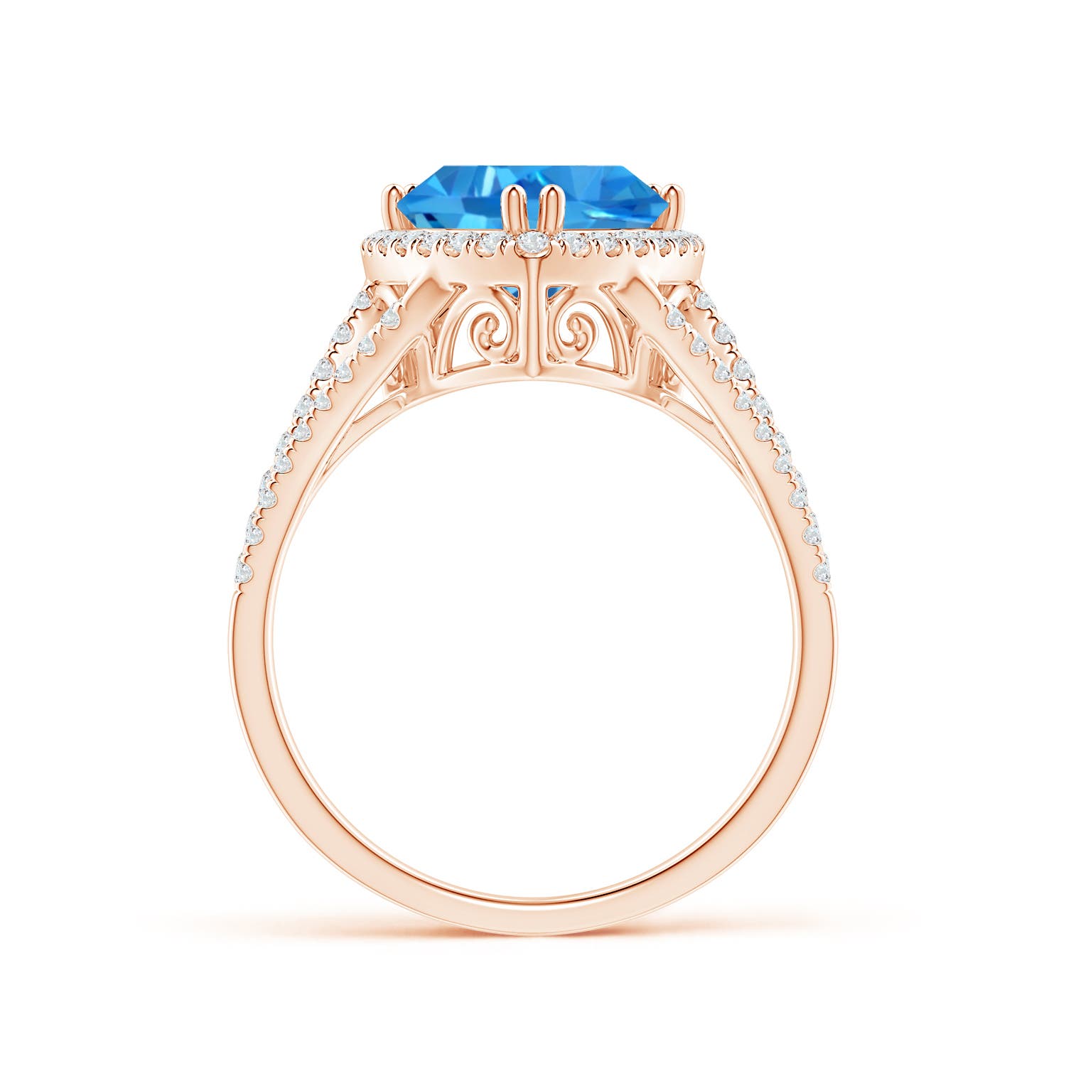 AAAA - Swiss Blue Topaz / 3.16 CT / 14 KT Rose Gold