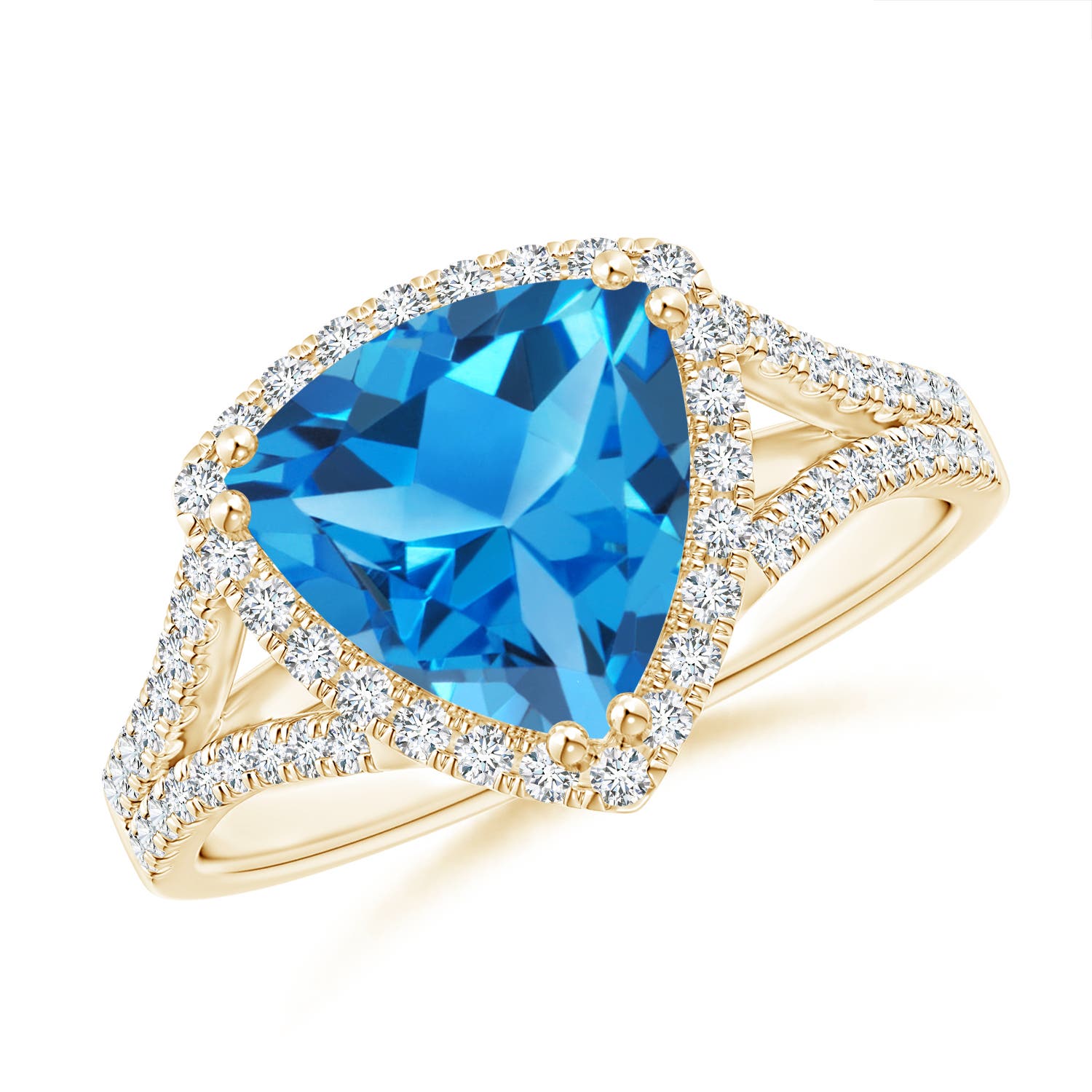 AAAA - Swiss Blue Topaz / 3.16 CT / 14 KT Yellow Gold