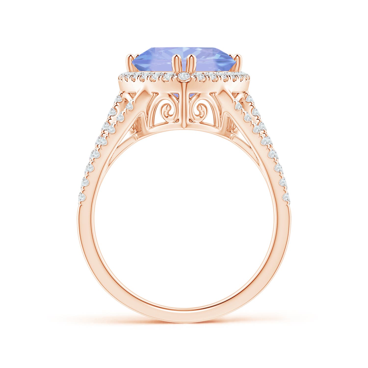 A - Tanzanite / 3.56 CT / 14 KT Rose Gold