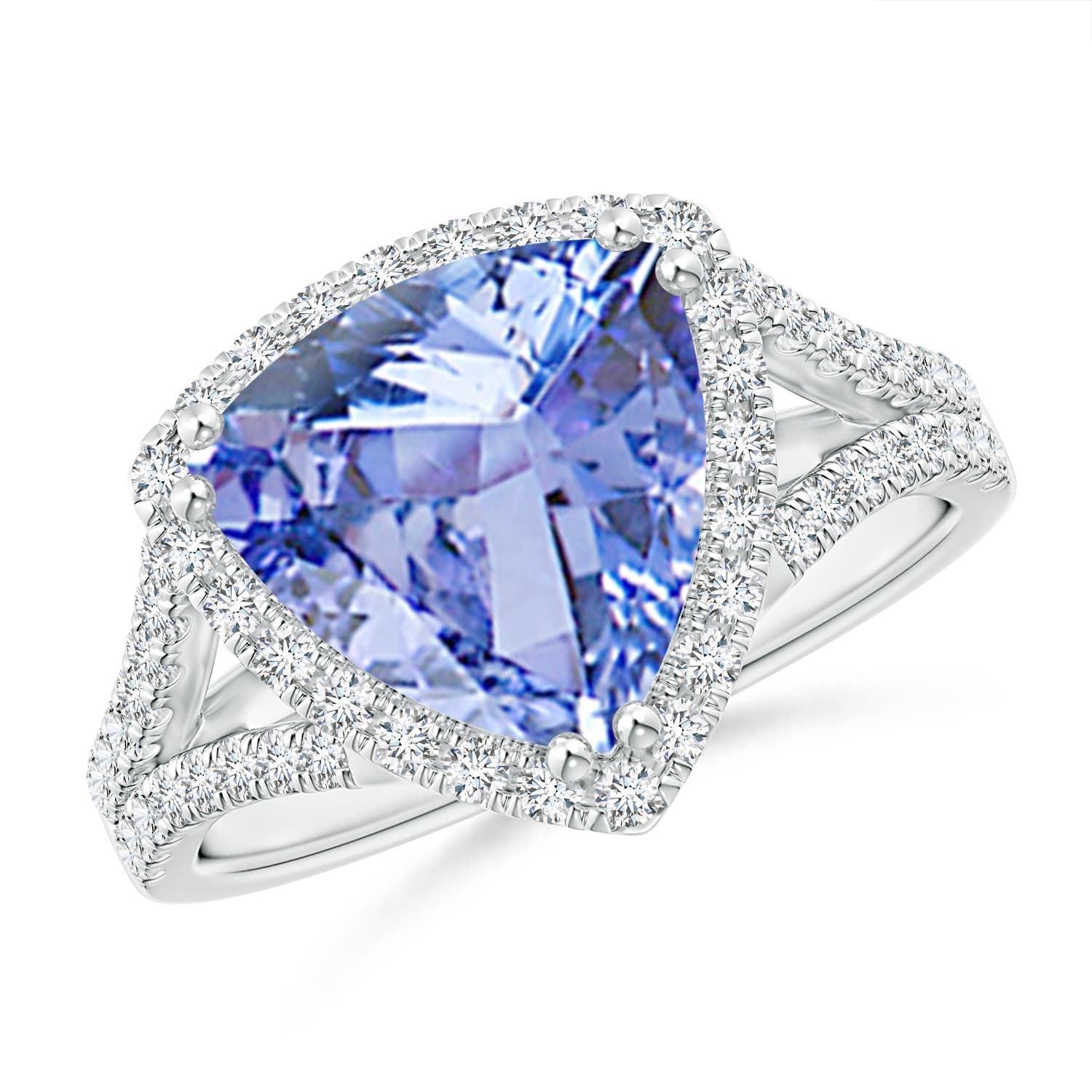 A - Tanzanite / 3.56 CT / 14 KT White Gold