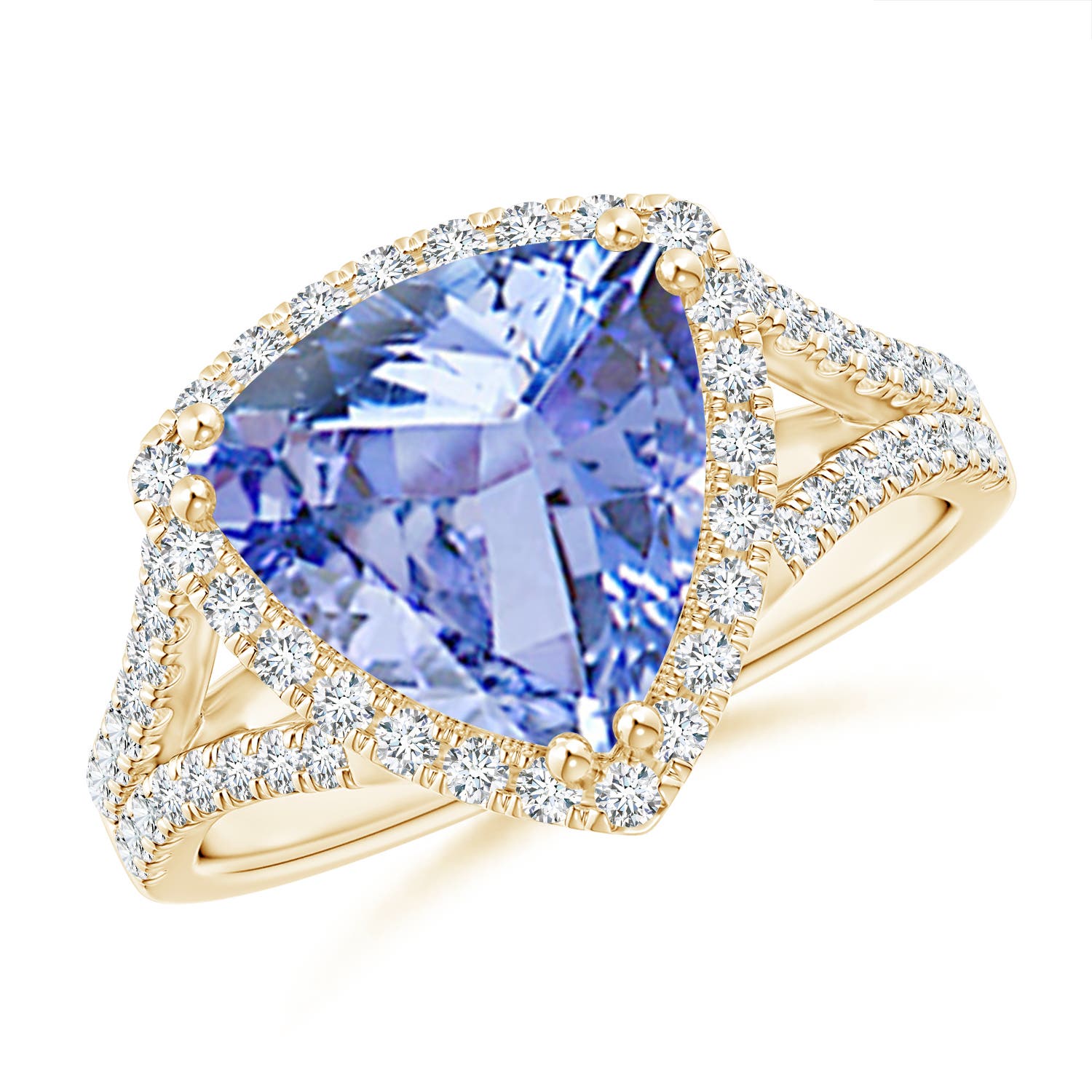 A - Tanzanite / 3.56 CT / 14 KT Yellow Gold