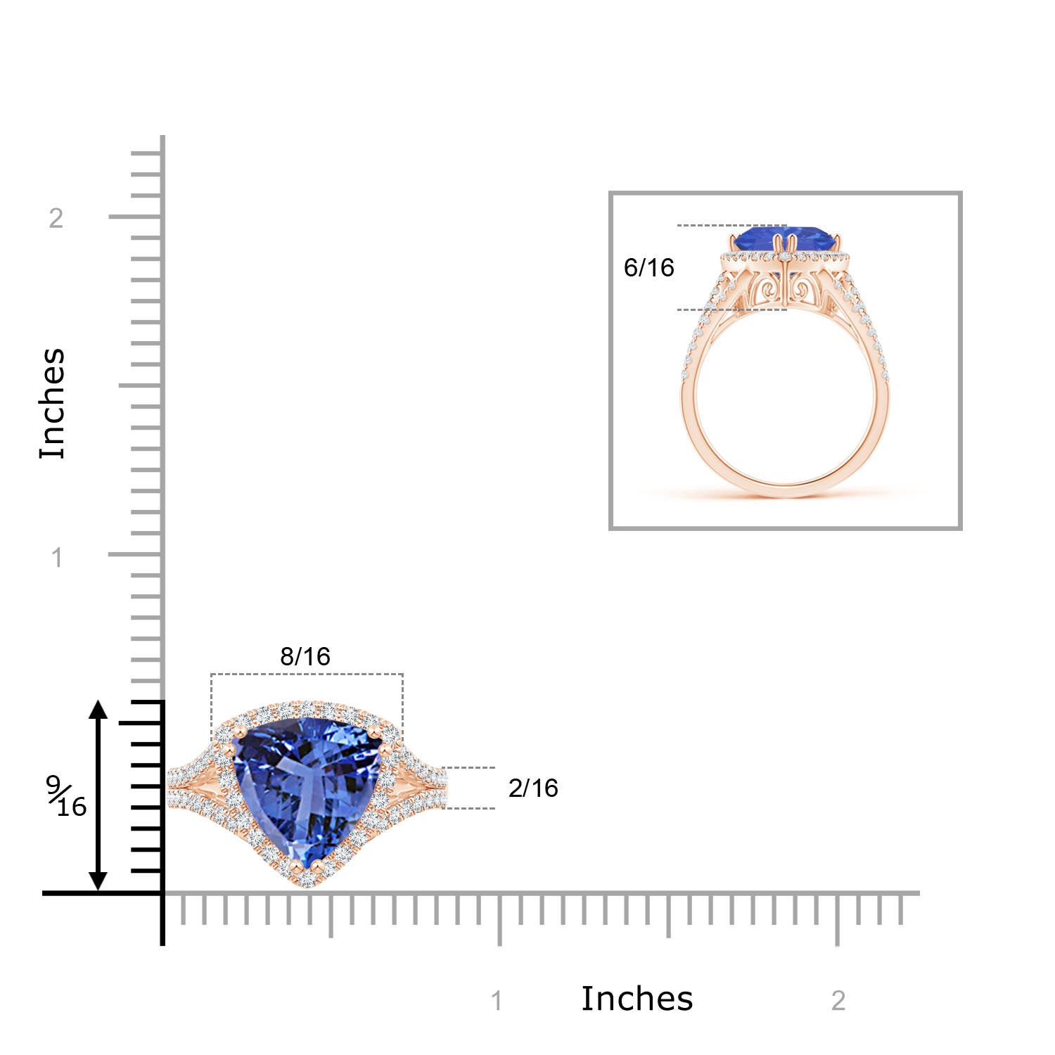 AA - Tanzanite / 3.56 CT / 14 KT Rose Gold