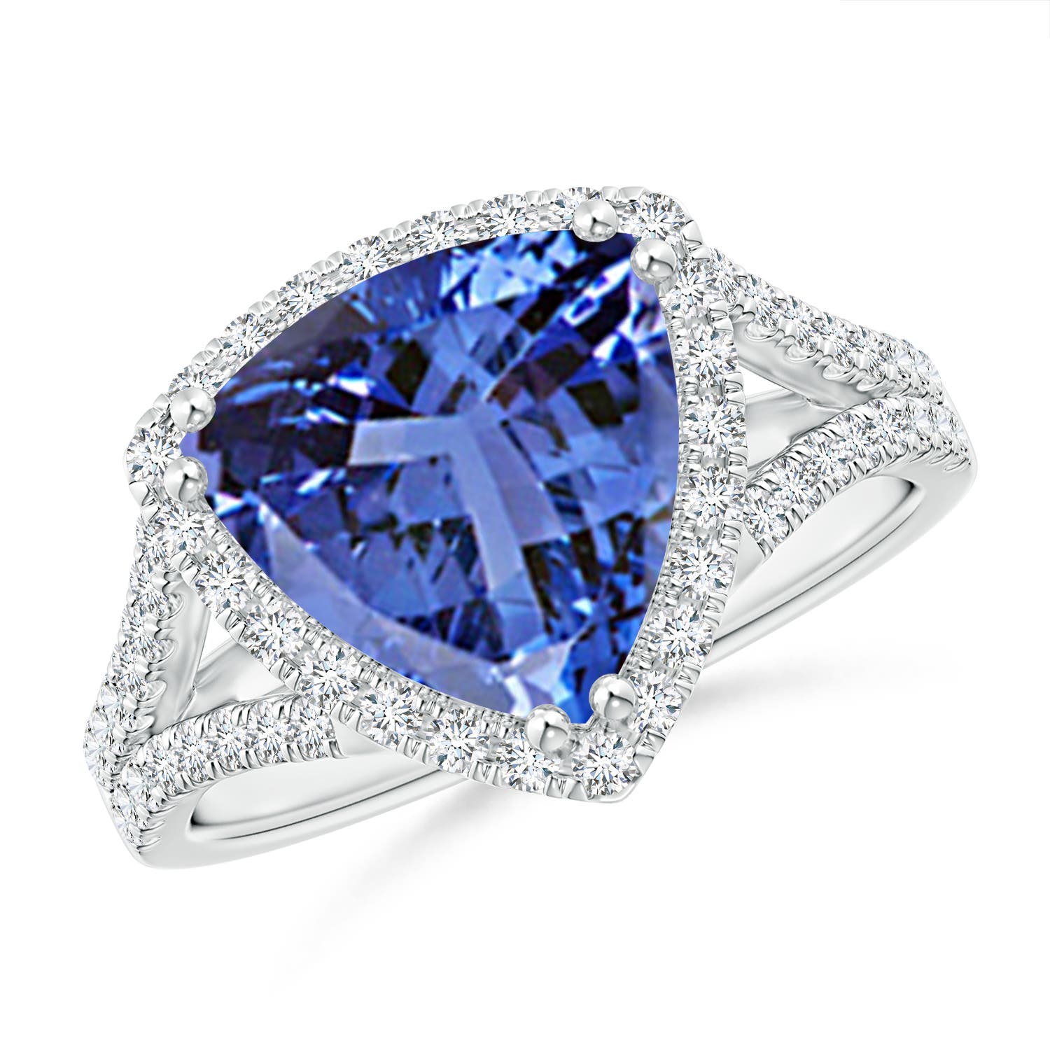 AA - Tanzanite / 3.56 CT / 14 KT White Gold