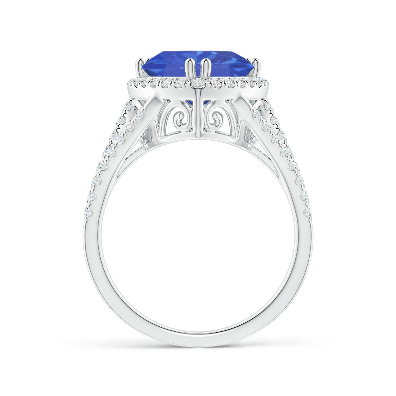 AA - Tanzanite / 3.56 CT / 14 KT White Gold