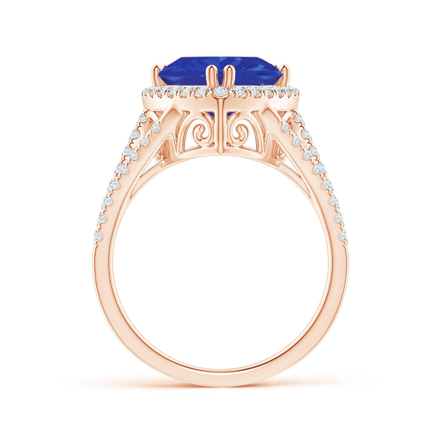 AAA - Tanzanite / 3.56 CT / 14 KT Rose Gold