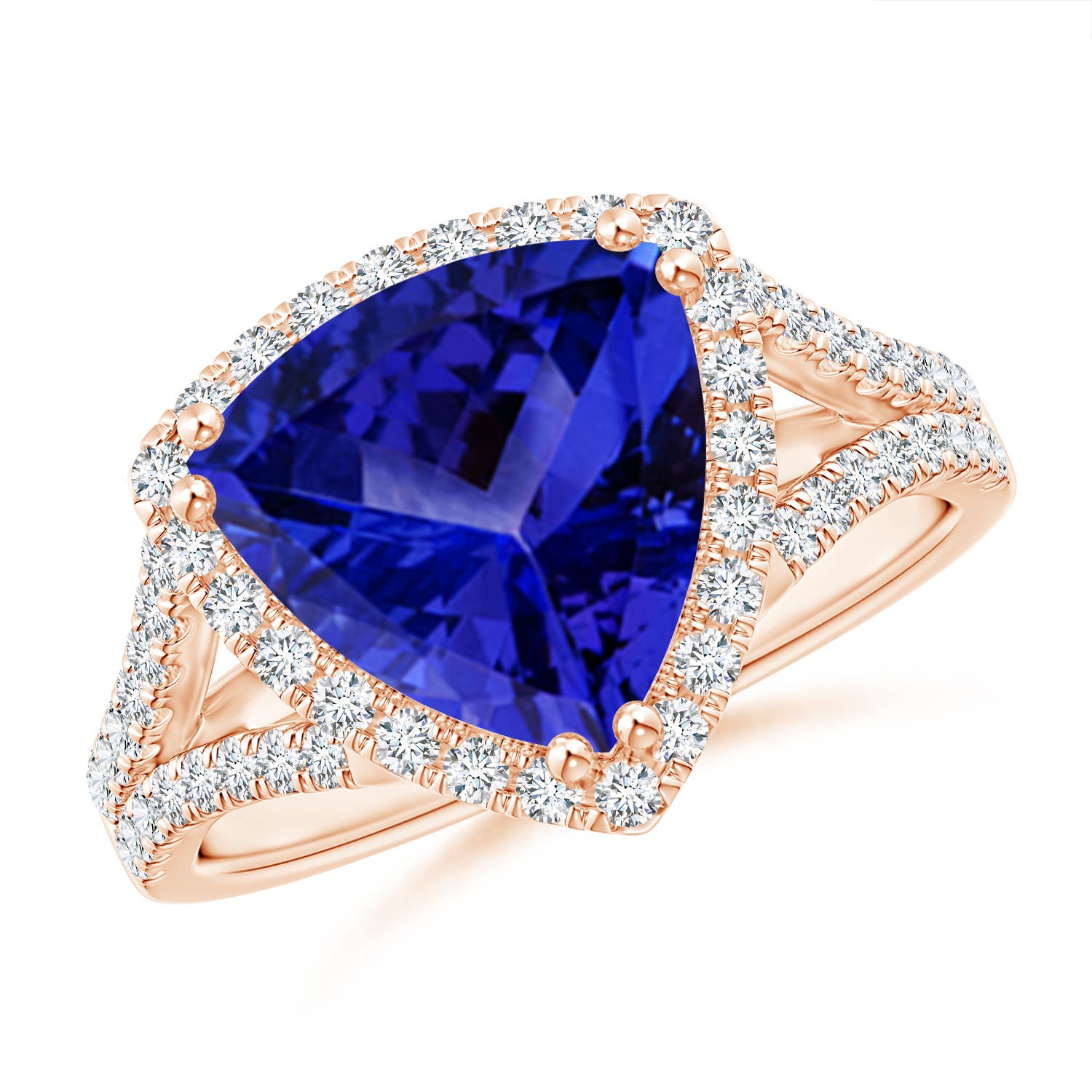 AAAA - Tanzanite / 3.56 CT / 14 KT Rose Gold