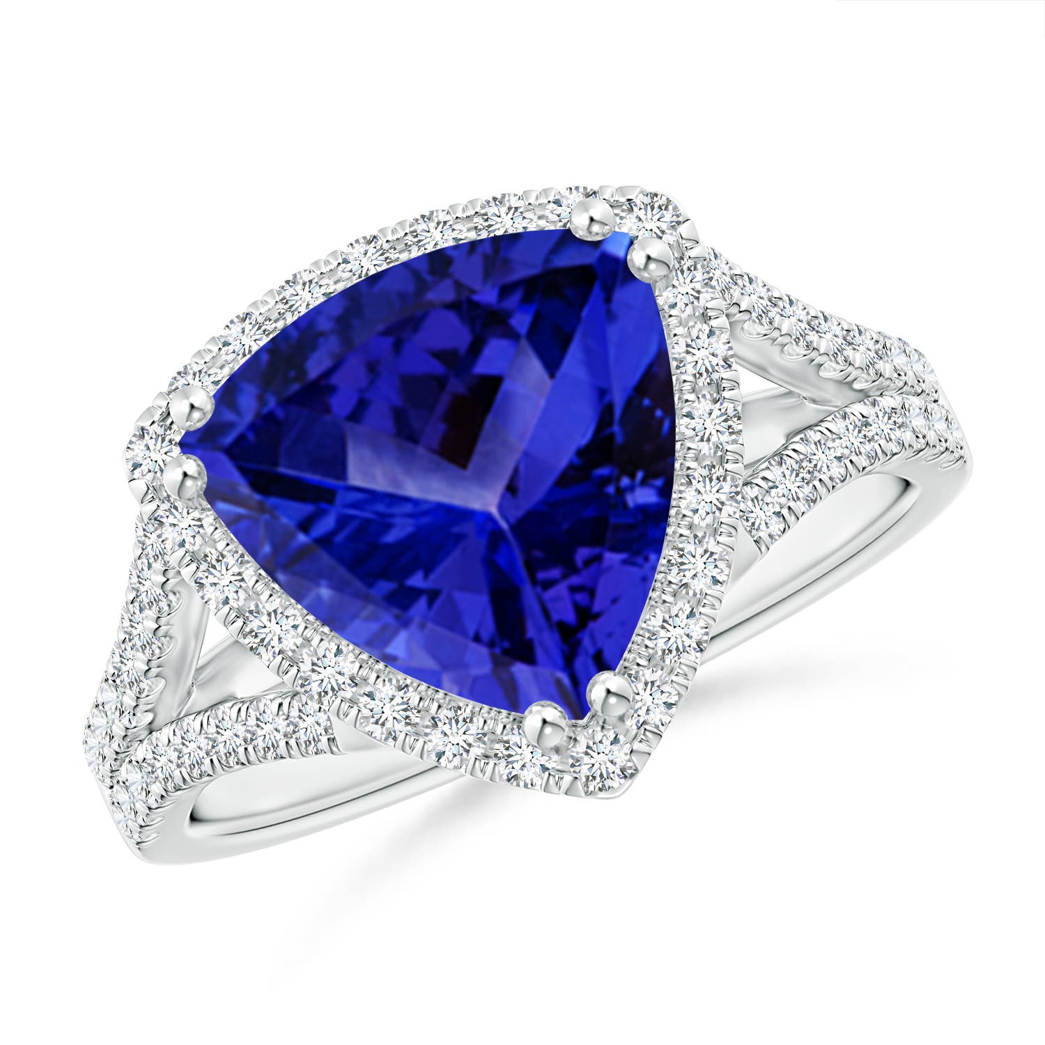 AAAA - Tanzanite / 3.56 CT / 14 KT White Gold