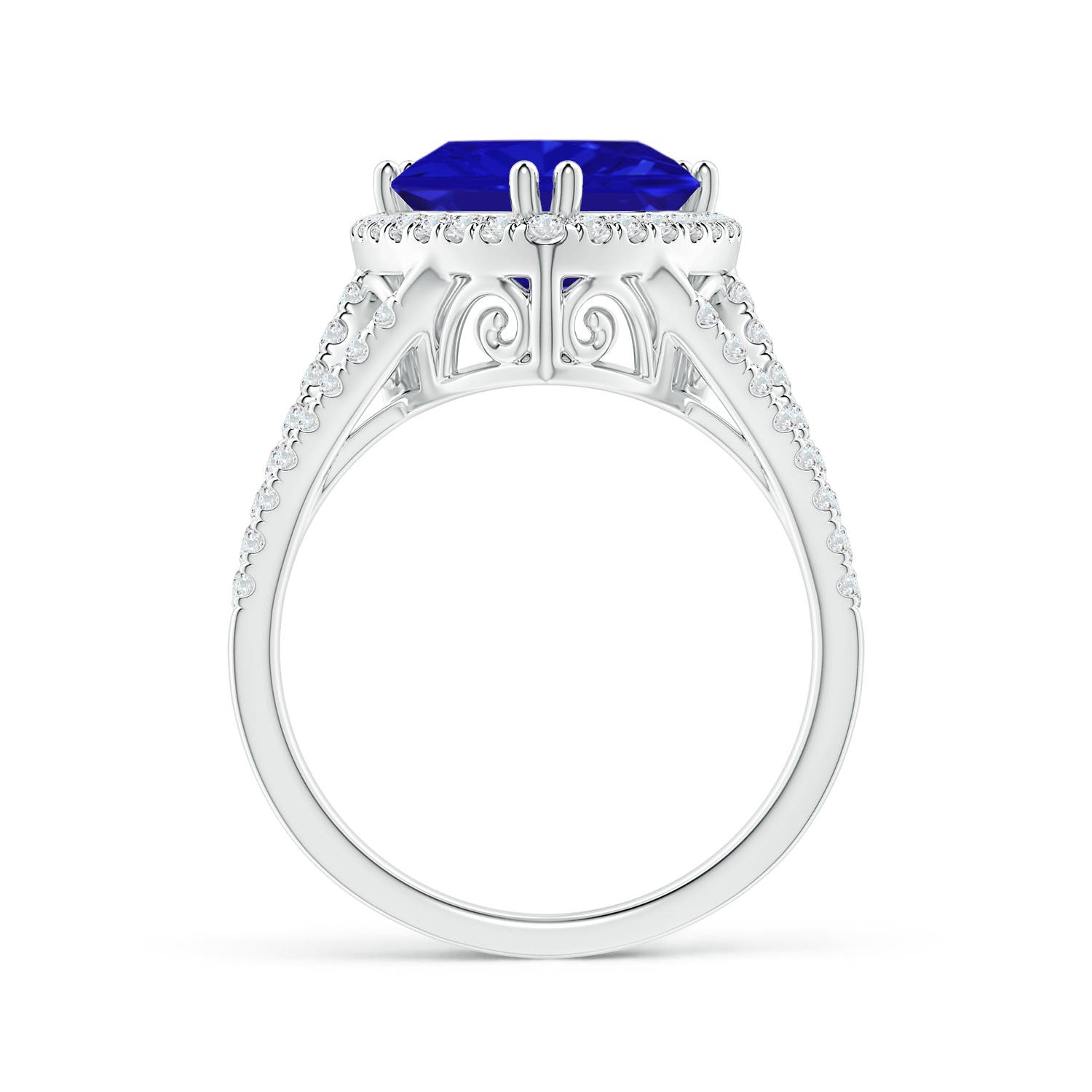 AAAA - Tanzanite / 3.56 CT / 14 KT White Gold