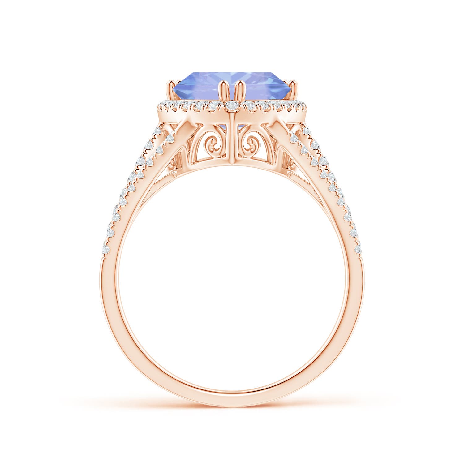 A - Tanzanite / 2.91 CT / 14 KT Rose Gold