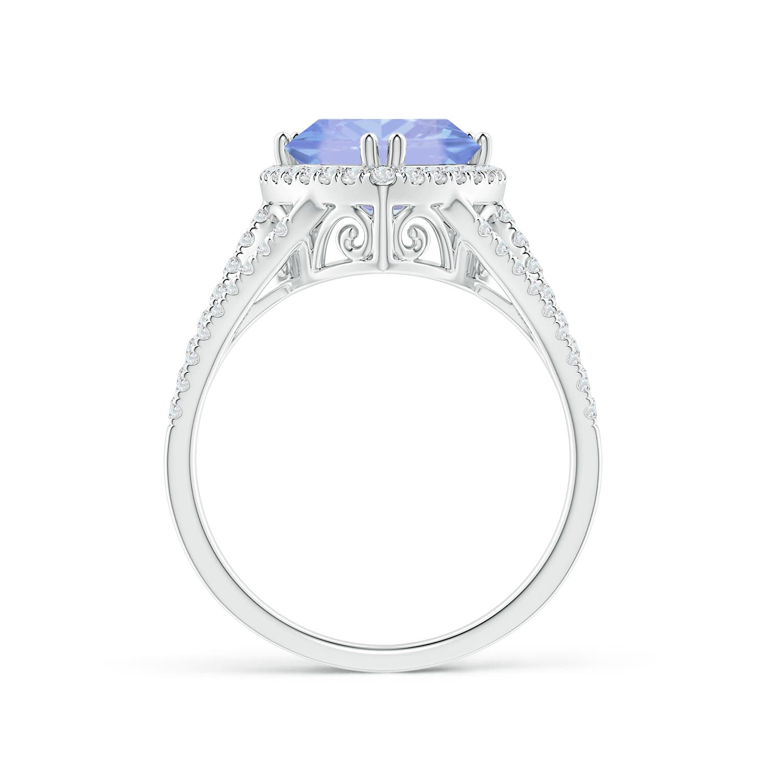 A - Tanzanite / 2.91 CT / 14 KT White Gold