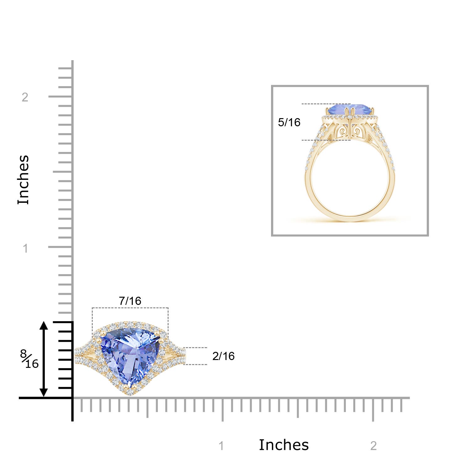 A - Tanzanite / 2.91 CT / 14 KT Yellow Gold