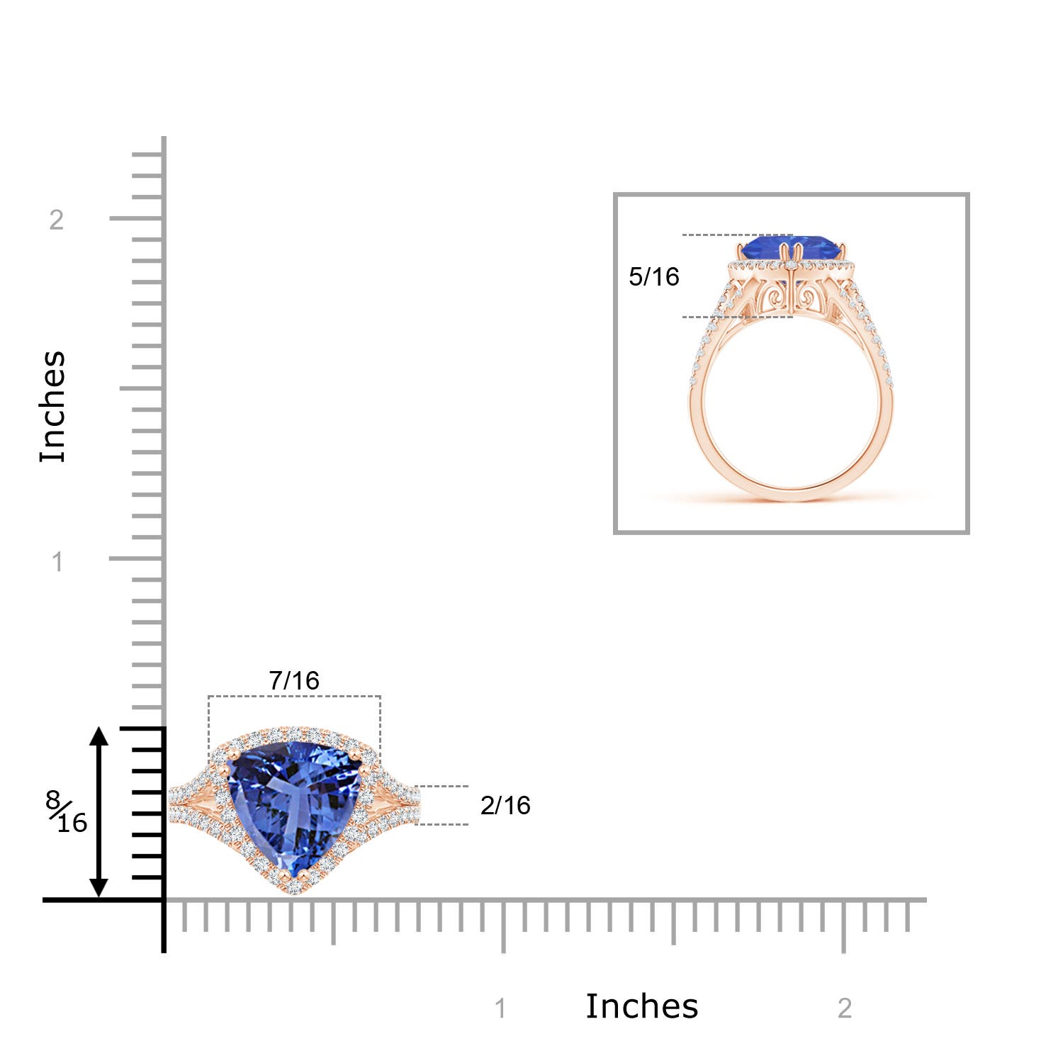 AA - Tanzanite / 2.91 CT / 14 KT Rose Gold