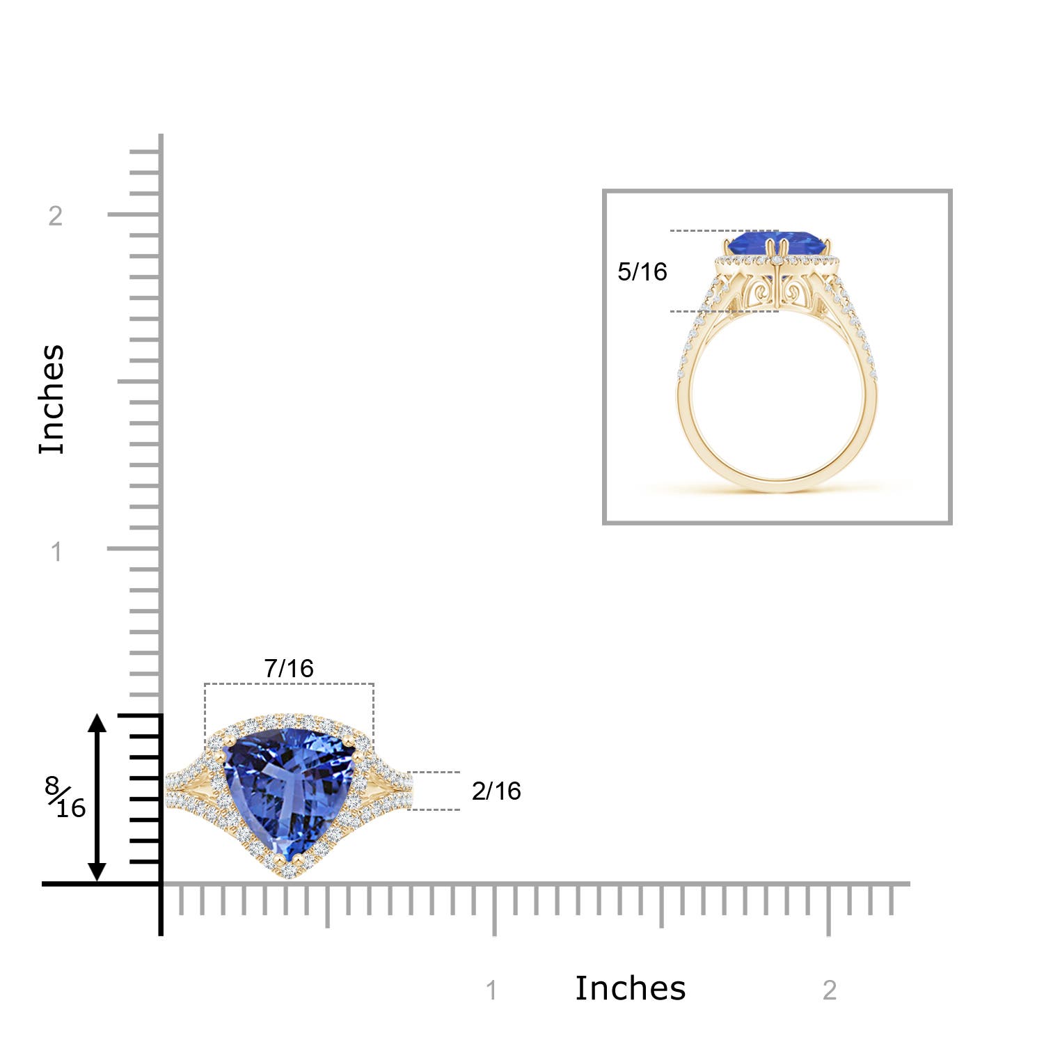 AA - Tanzanite / 2.91 CT / 14 KT Yellow Gold