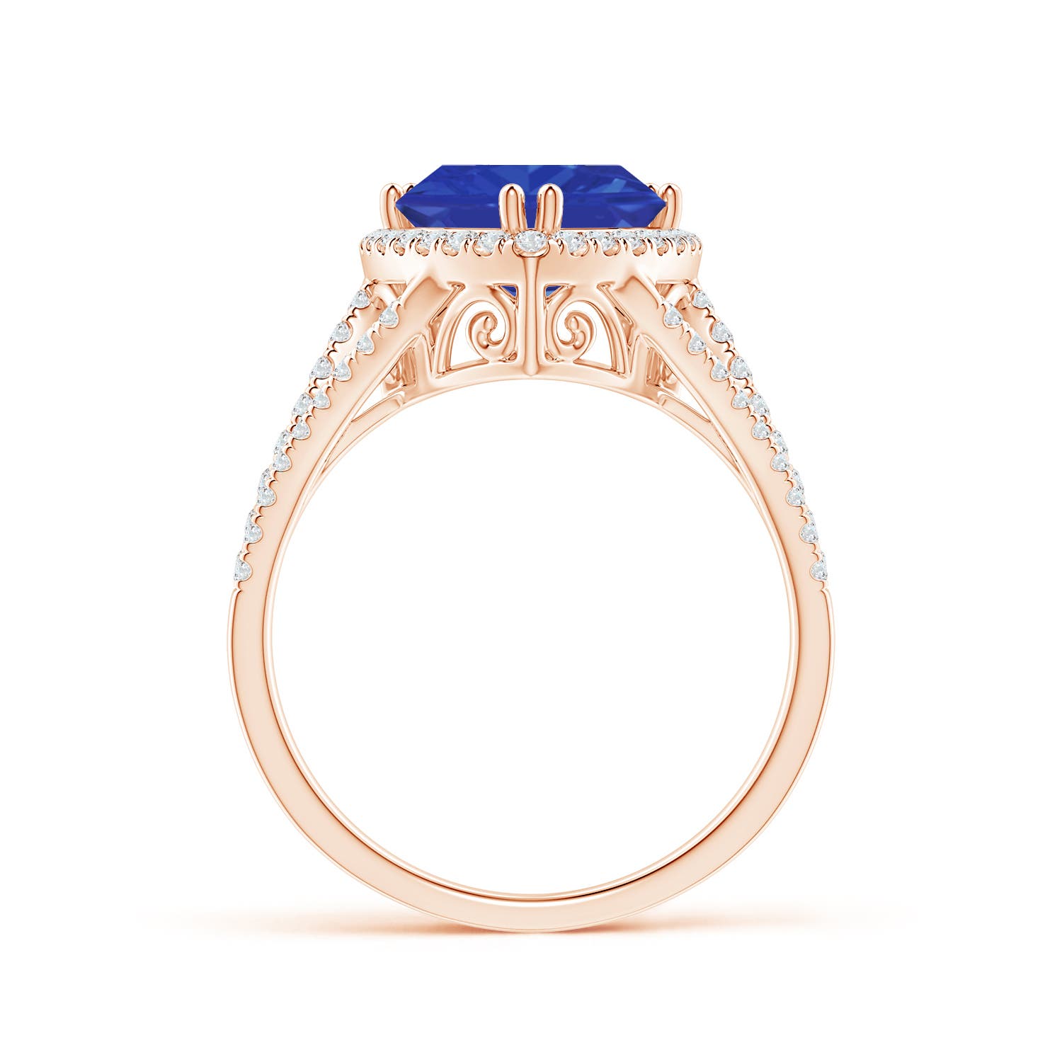 AAA - Tanzanite / 2.91 CT / 14 KT Rose Gold