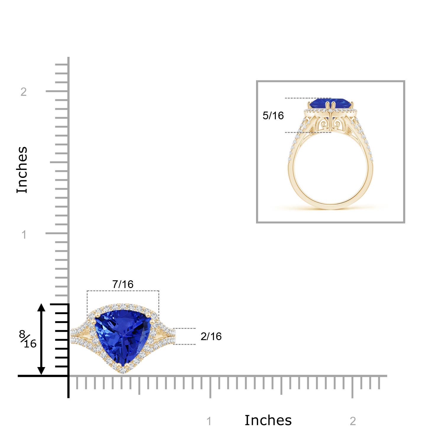 AAA - Tanzanite / 2.91 CT / 14 KT Yellow Gold